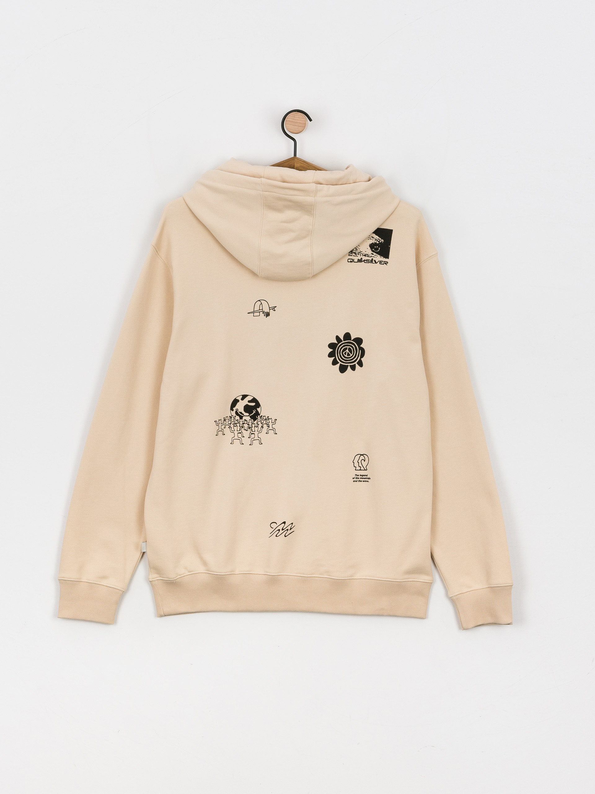 Bluza z kapturem Quiksilver Surf Legends HD (antique white)