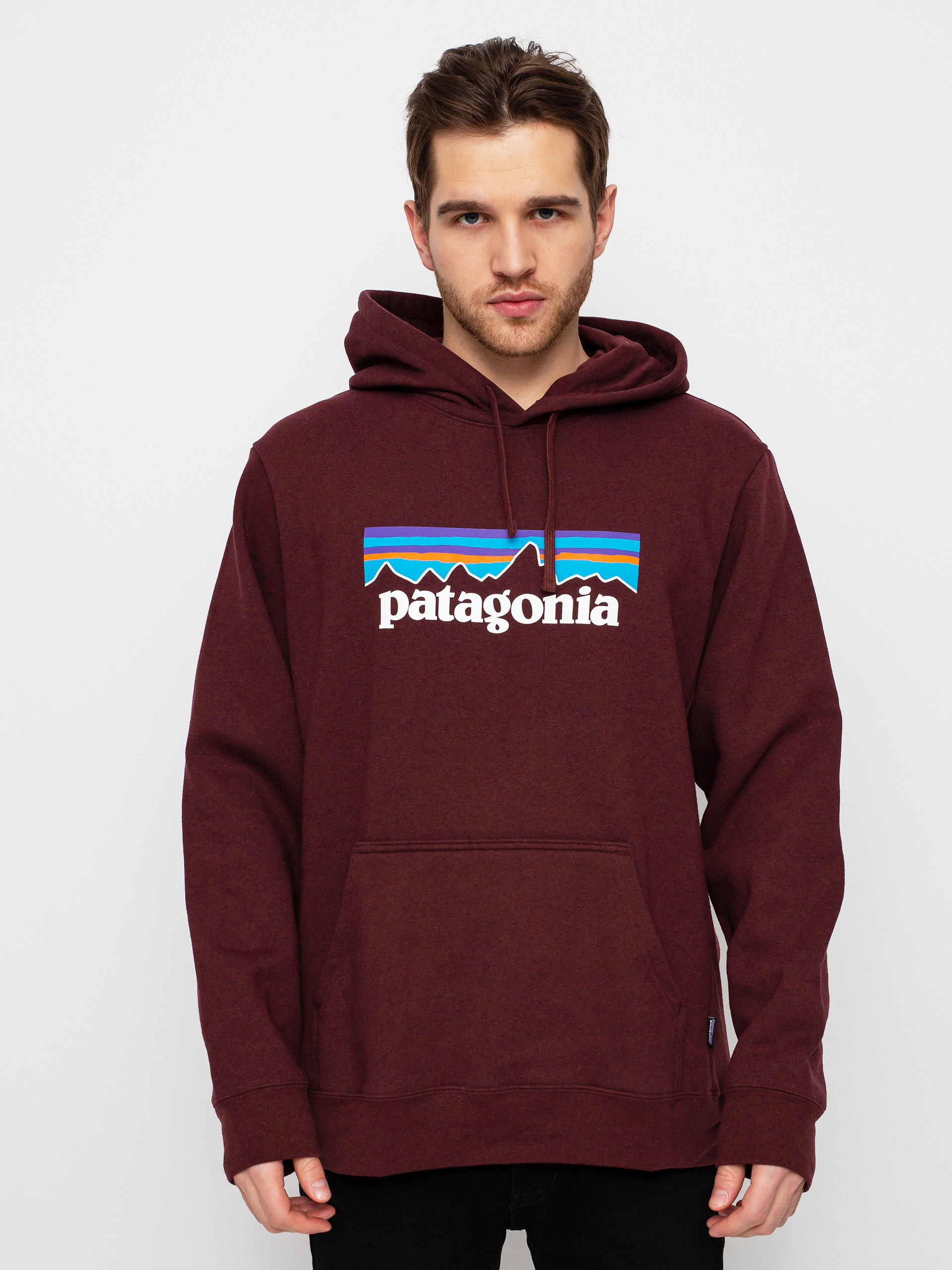 Bluza z kapturem Patagonia P 6 Logo Uprisal HD (dark ruby)