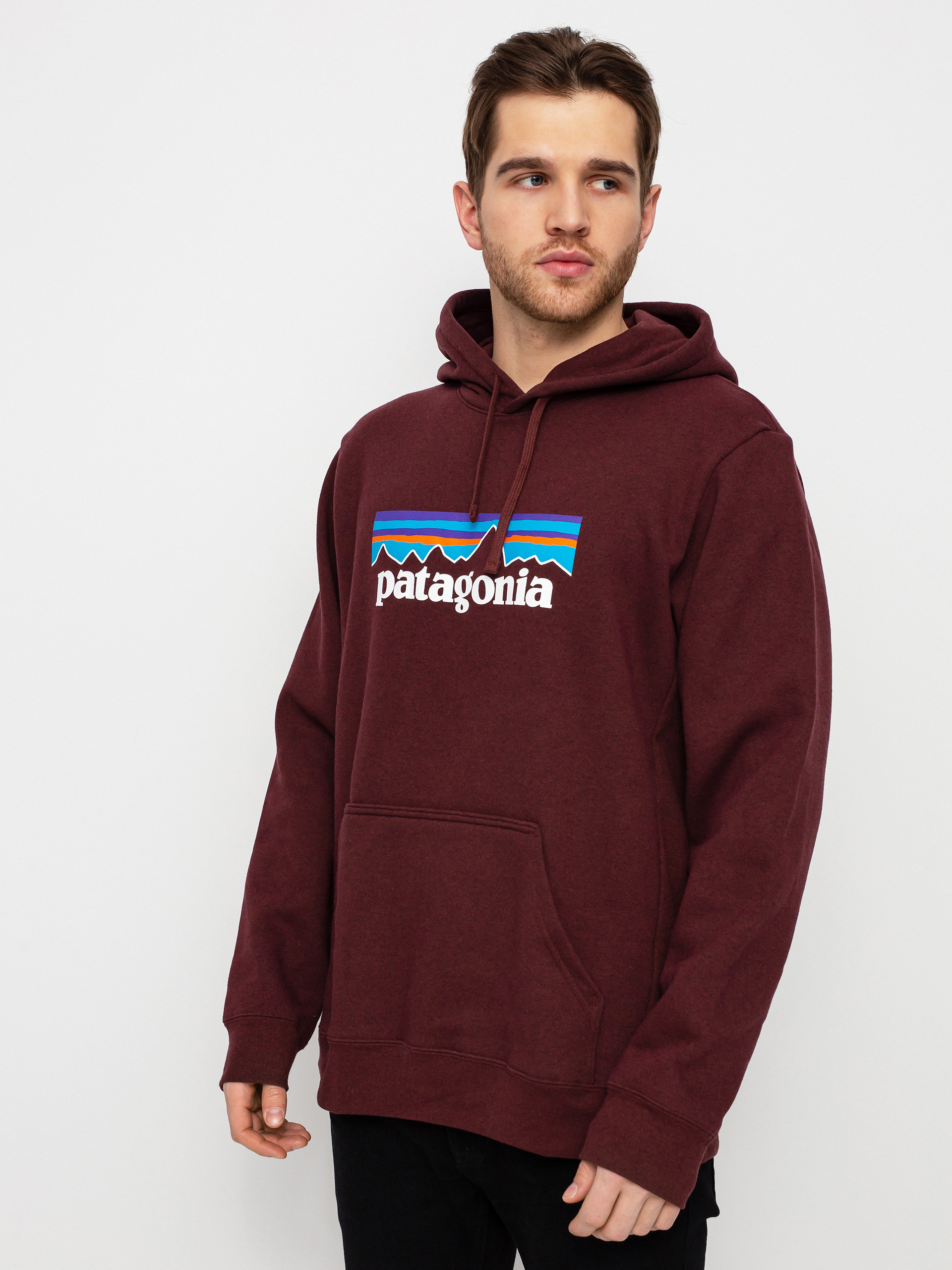 Bluza z kapturem Patagonia P 6 Logo Uprisal HD (dark ruby)