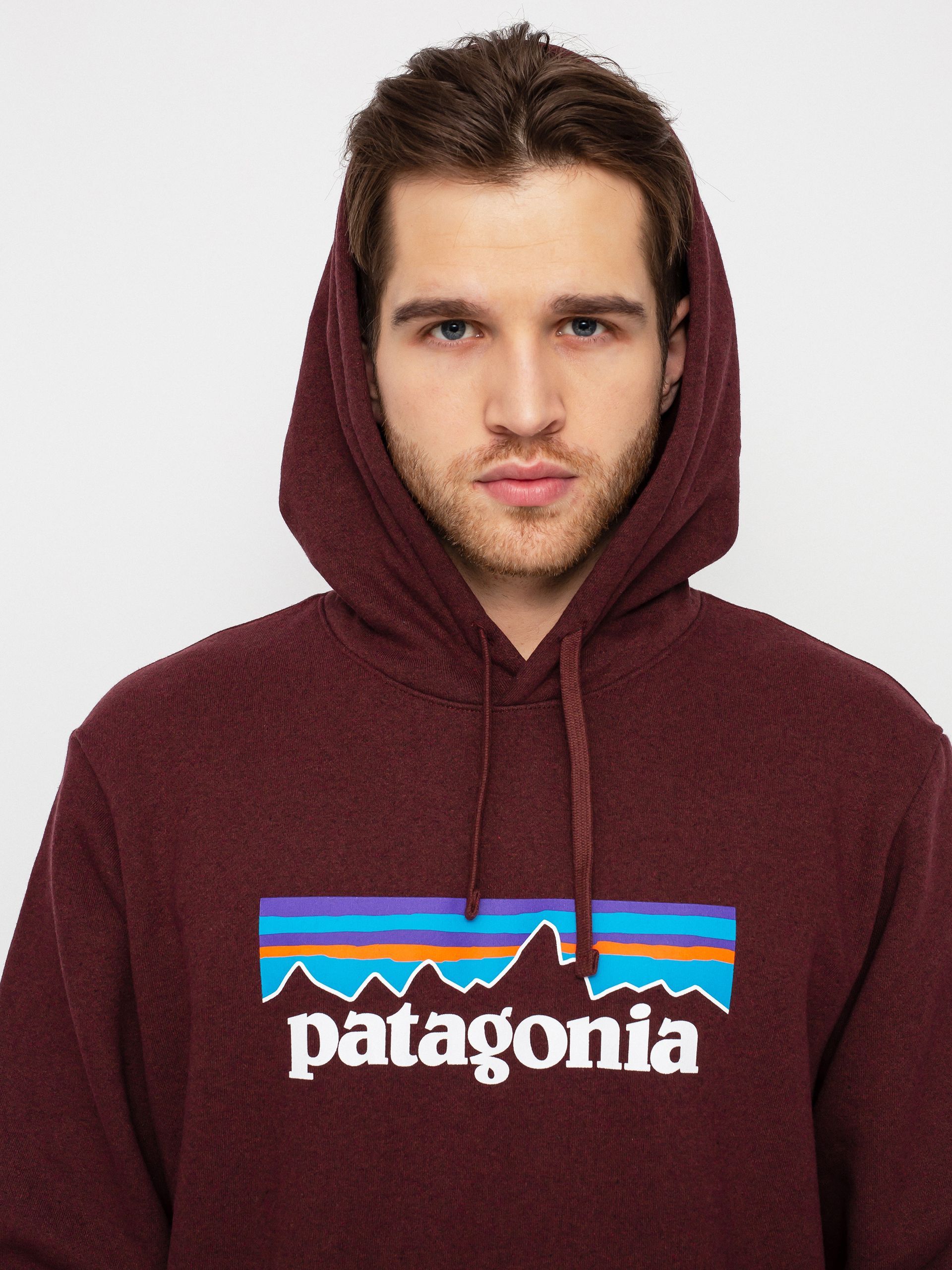 Bluza z kapturem Patagonia P 6 Logo Uprisal HD (dark ruby)