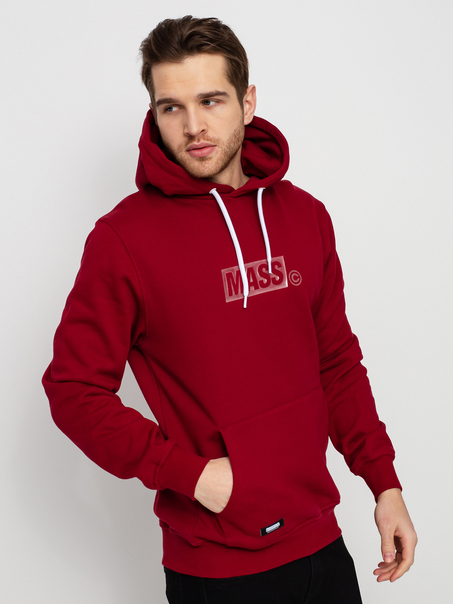 Bluza z kapturem MassDnm Box Light HD (claret)