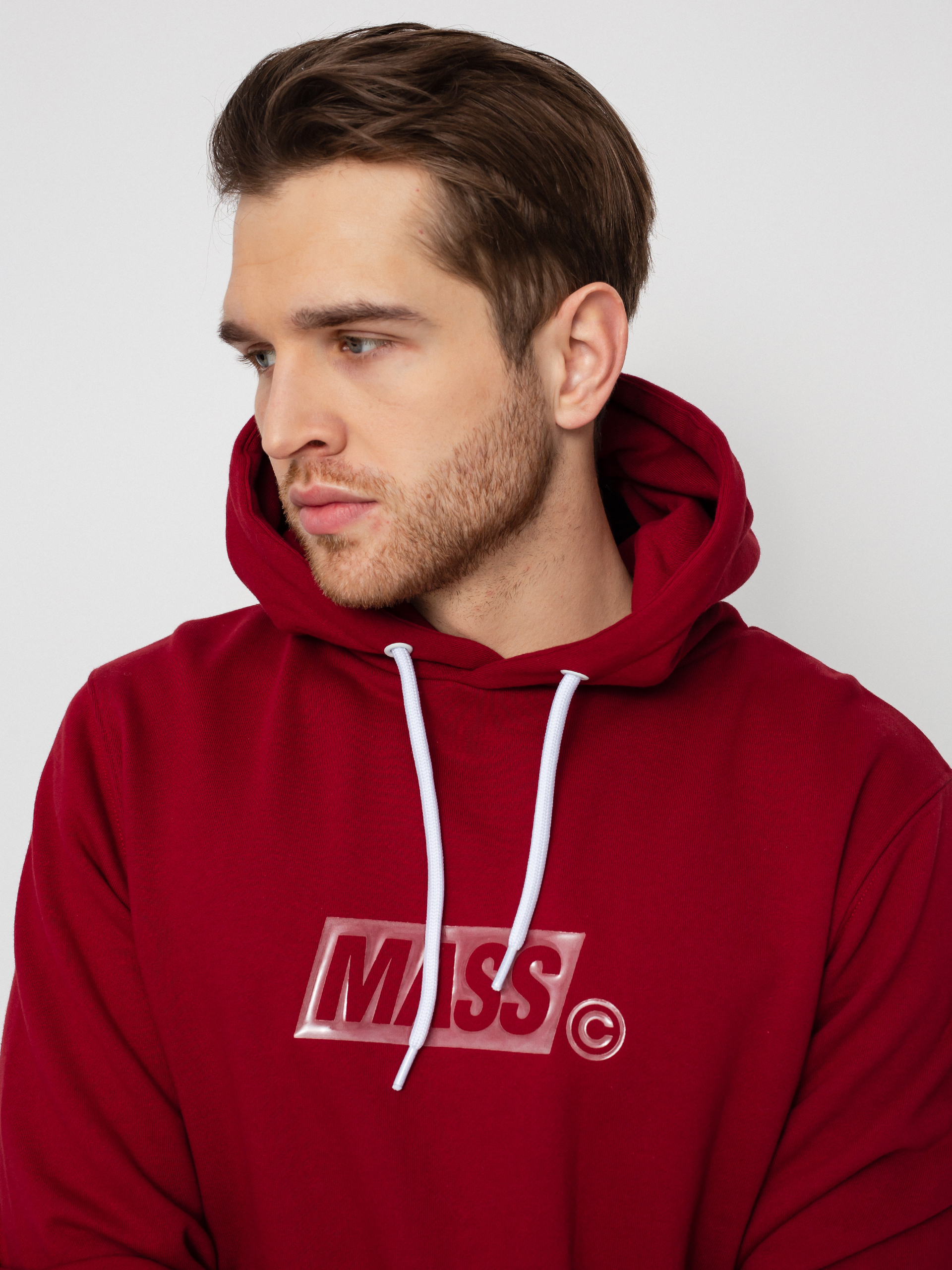 Bluza z kapturem MassDnm Box Light HD (claret)