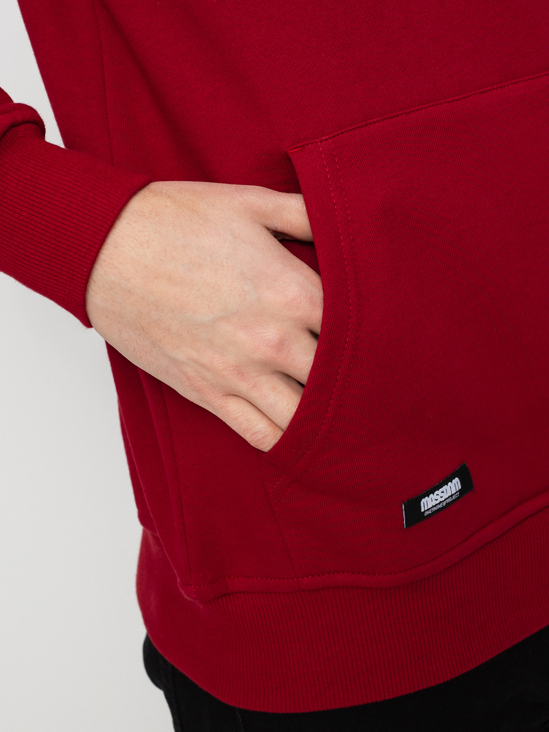 Bluza z kapturem MassDnm Box Light HD (claret)