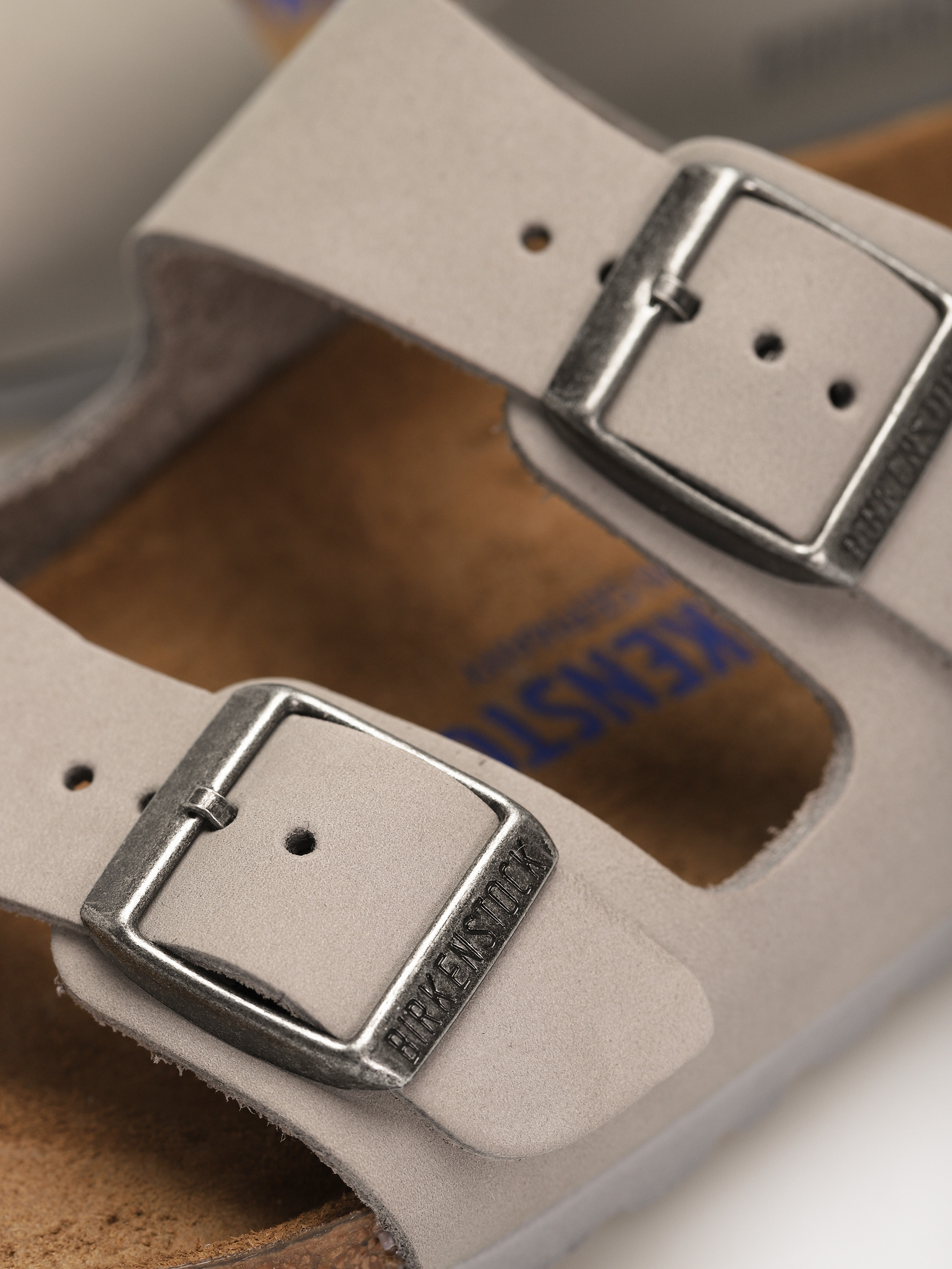 Klapki Birkenstock Arizona Sfb Narrow Wmn (dove gray nubuk leather)