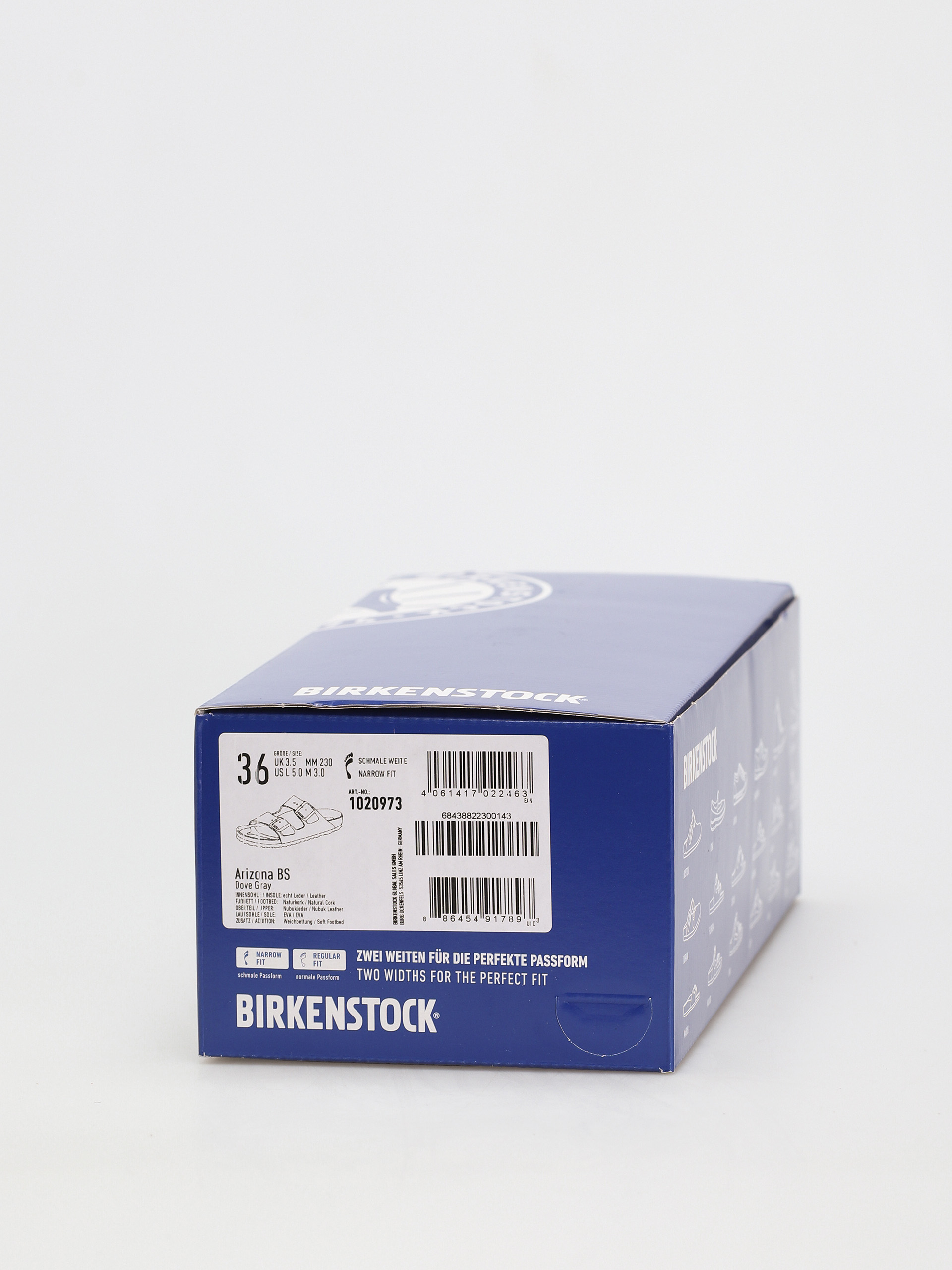 Klapki Birkenstock Arizona Sfb Narrow Wmn (dove gray nubuk leather)