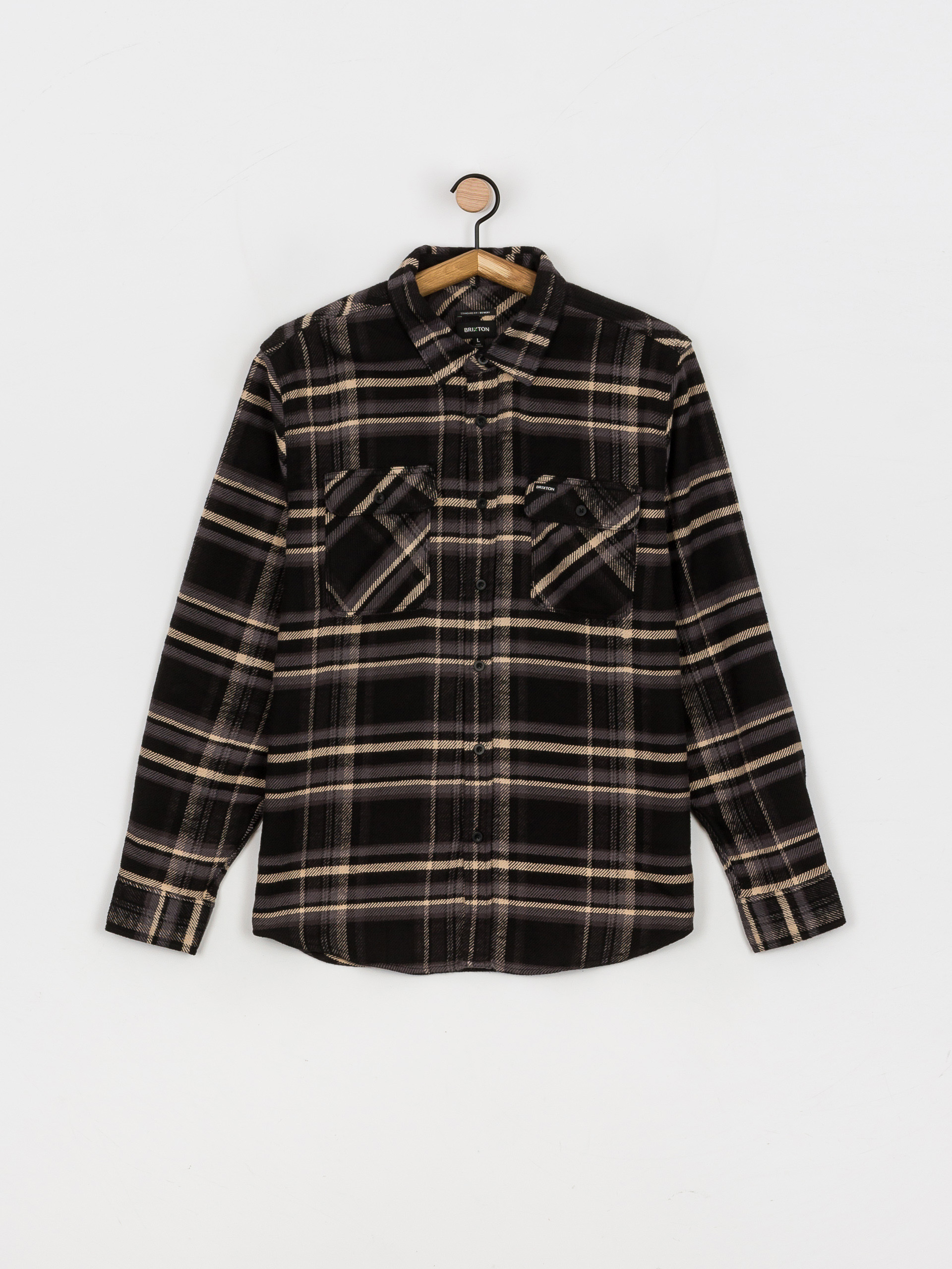 Koszula Brixton Bowery Stretch Flannel Ls (black/charcoal ii)