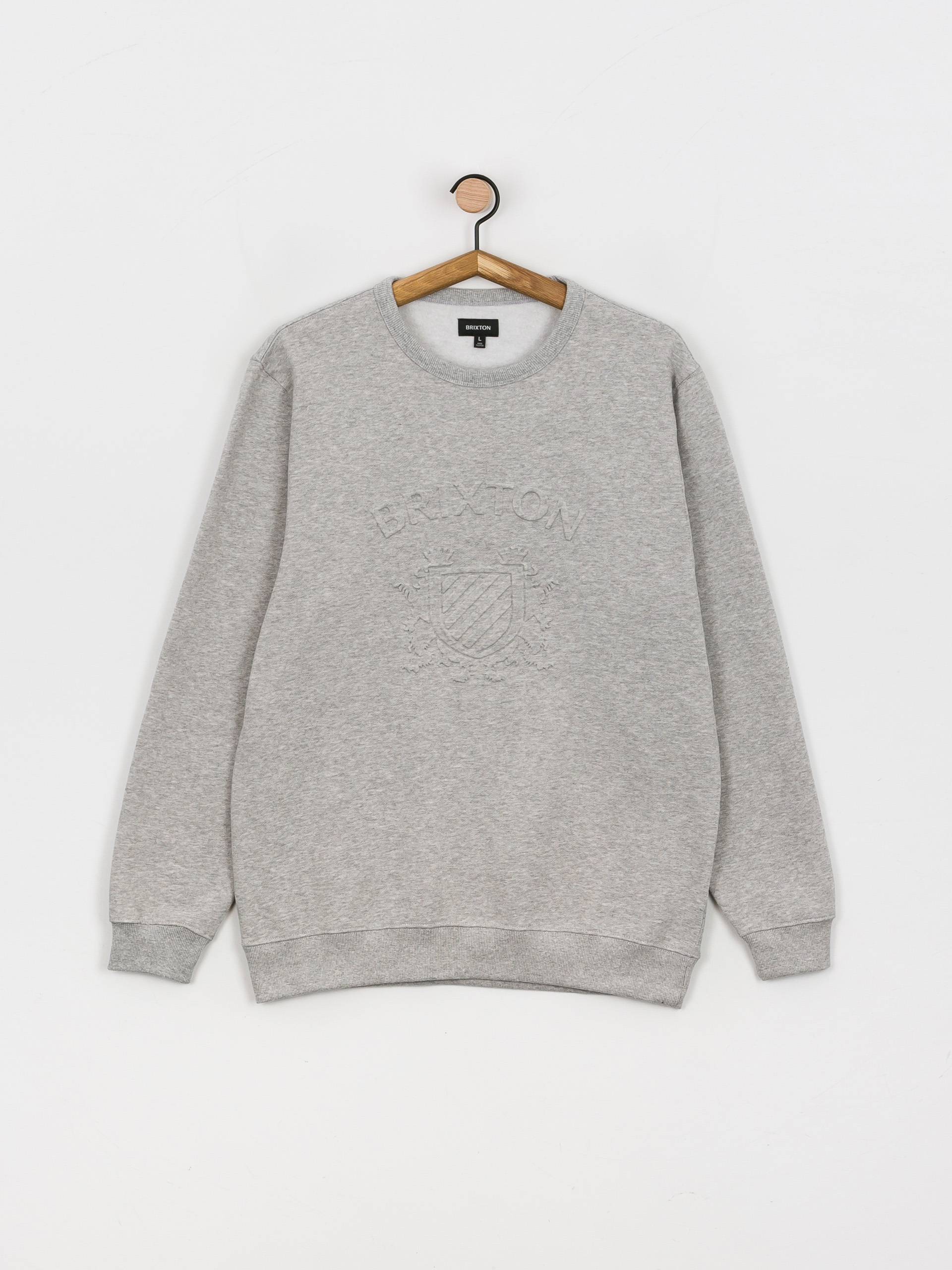 Bluza Brixton Lion Crest Crew (heather grey)