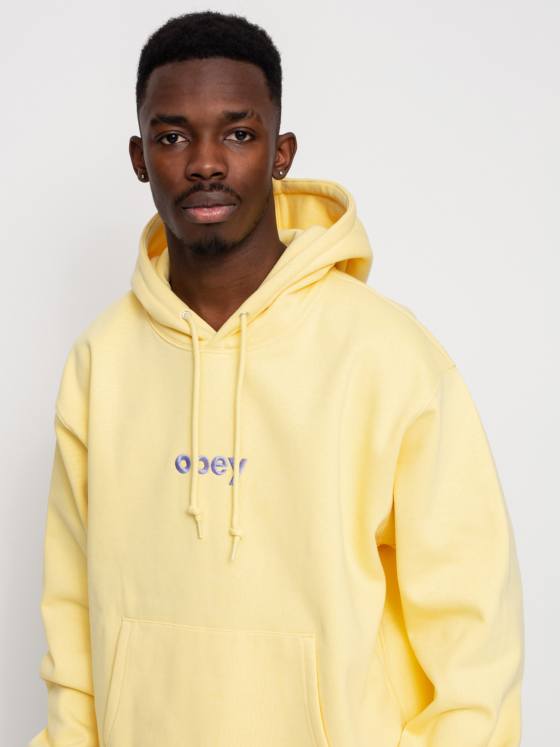 Bluza z kapturem OBEY Lowercase HD (butter)