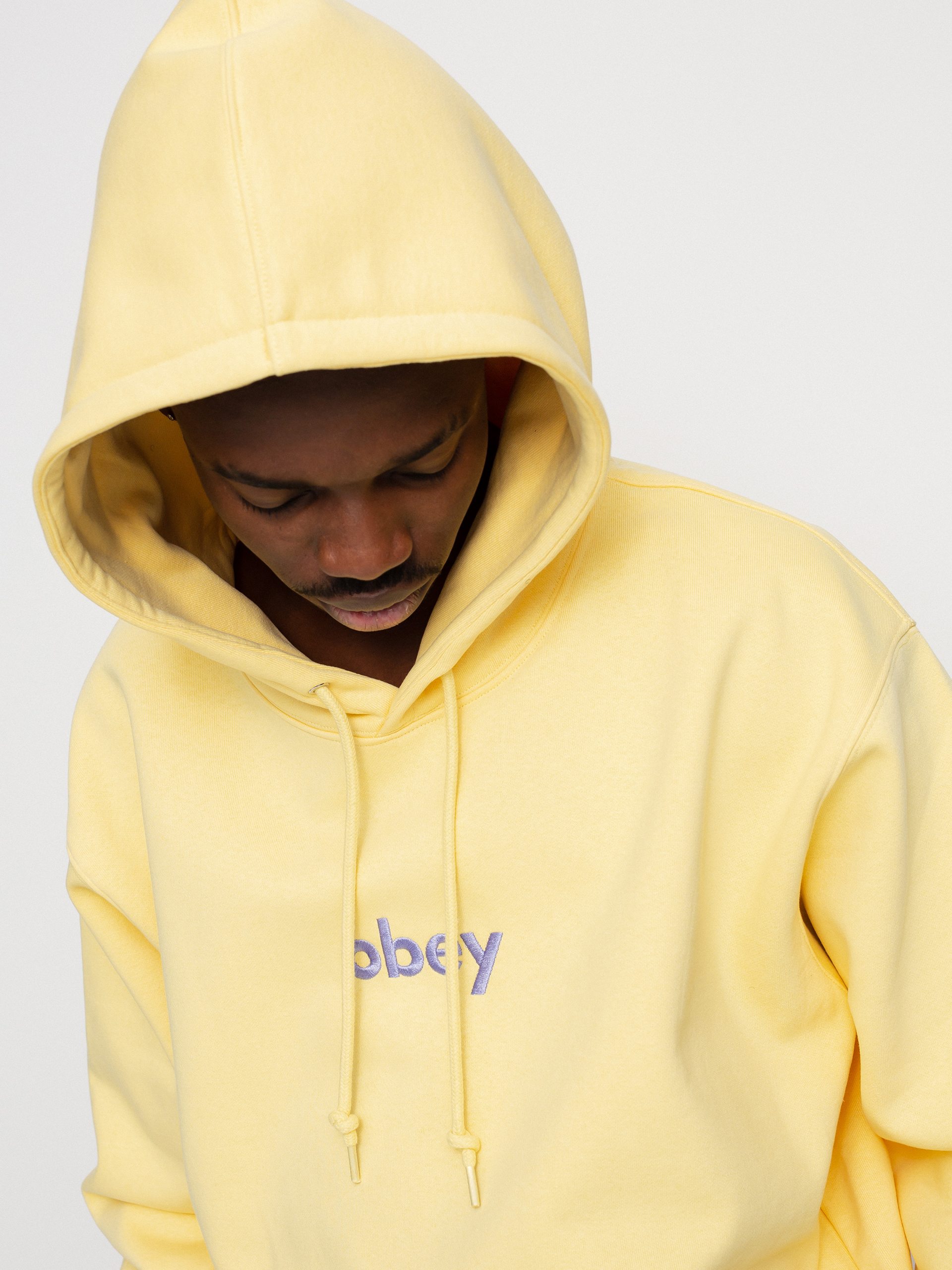 Bluza z kapturem OBEY Lowercase HD (butter)