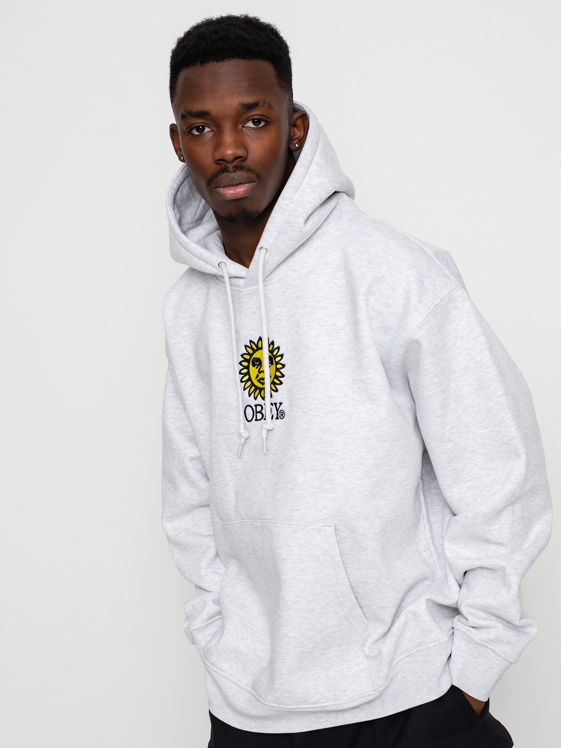 Bluza z kapturem OBEY Sunshine HD (ash grey)