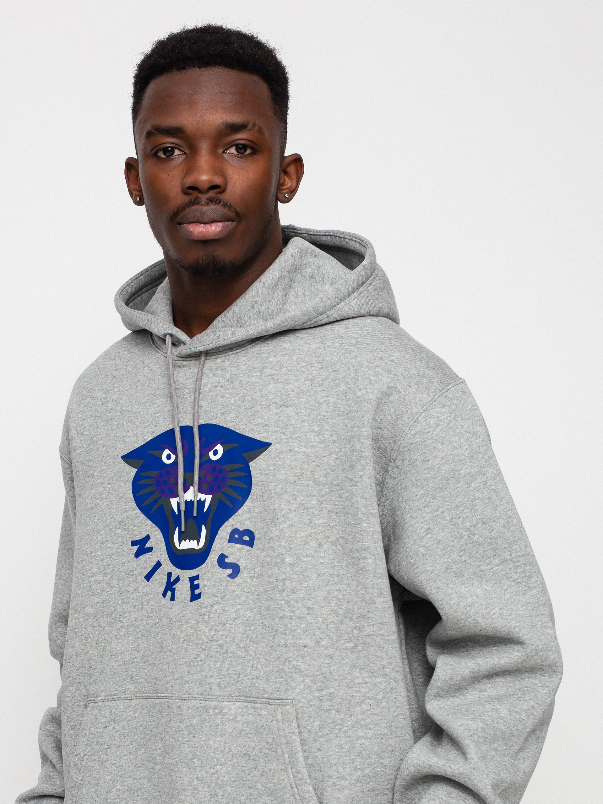 Bluza z kapturem Nike SB GFX HD (dk grey heather/deep royal blue/white)