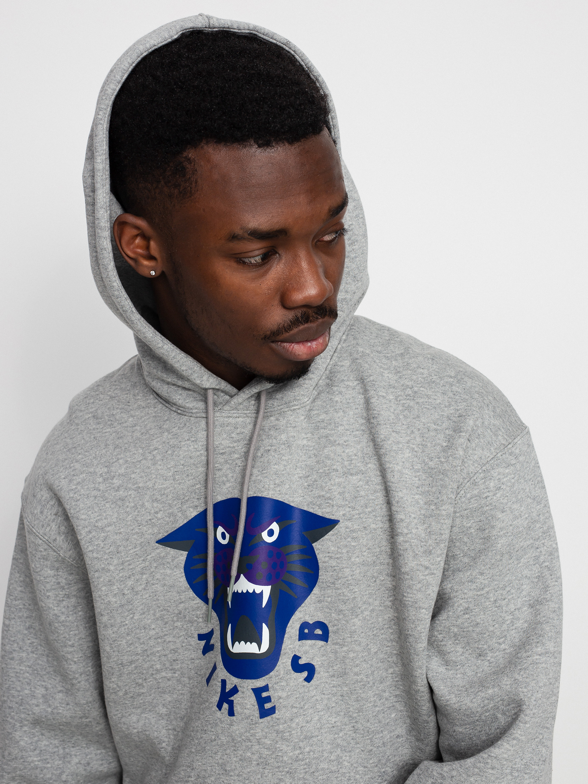 Bluza z kapturem Nike SB GFX HD (dk grey heather/deep royal blue/white)