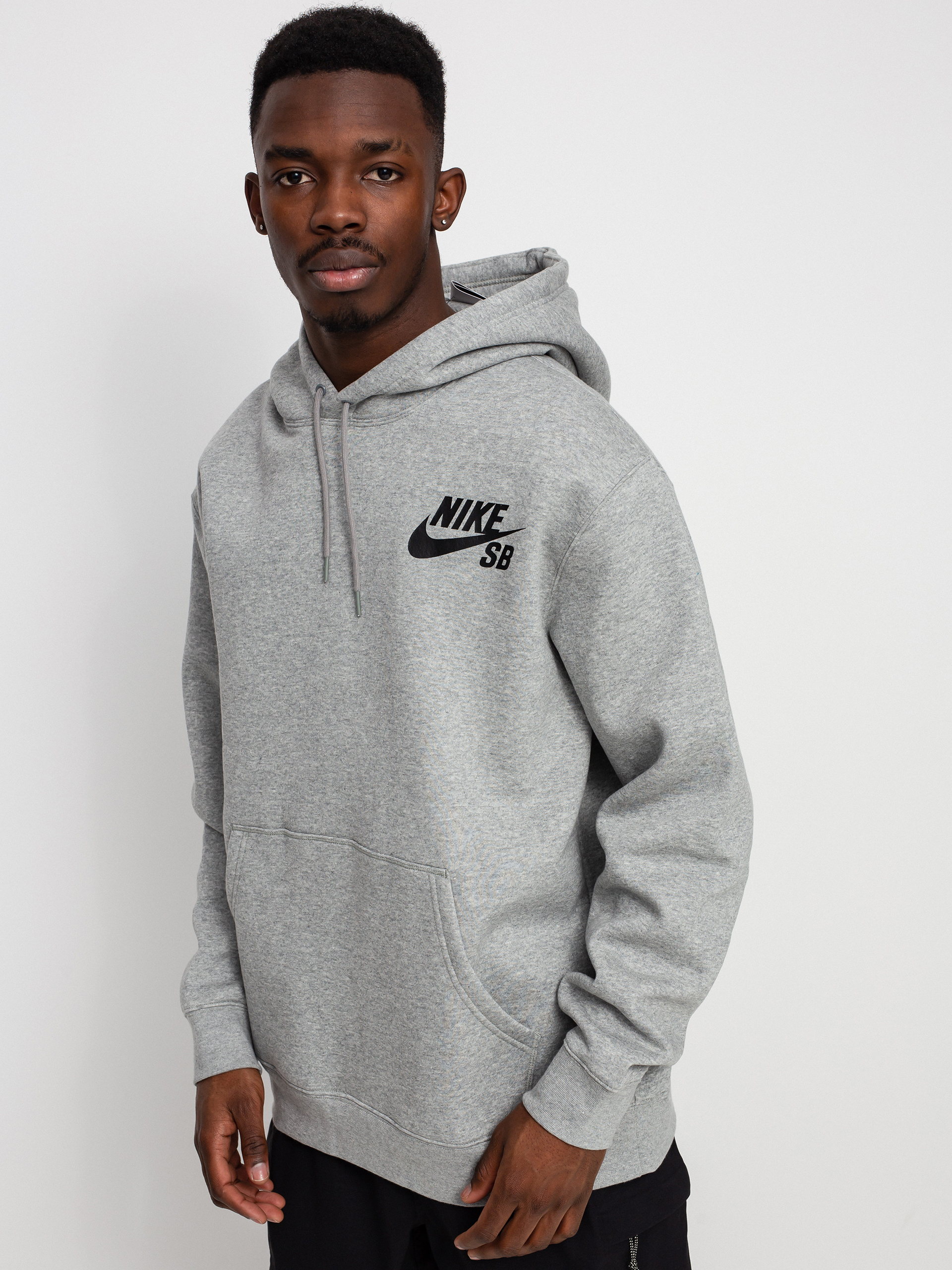Bluza z kapturem Nike SB Icon HD (dk grey heather/black)