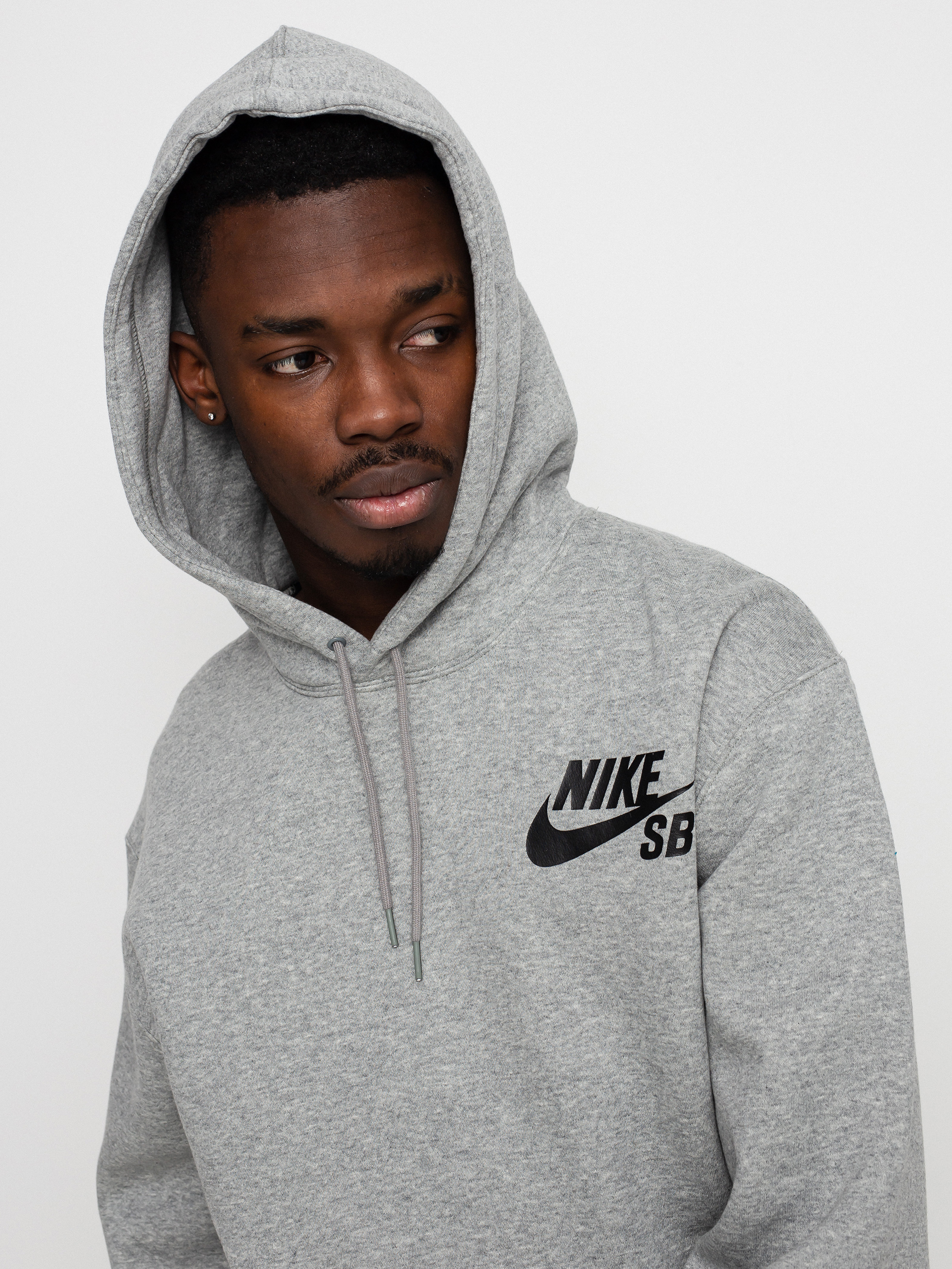 Bluza z kapturem Nike SB Icon HD (dk grey heather/black)
