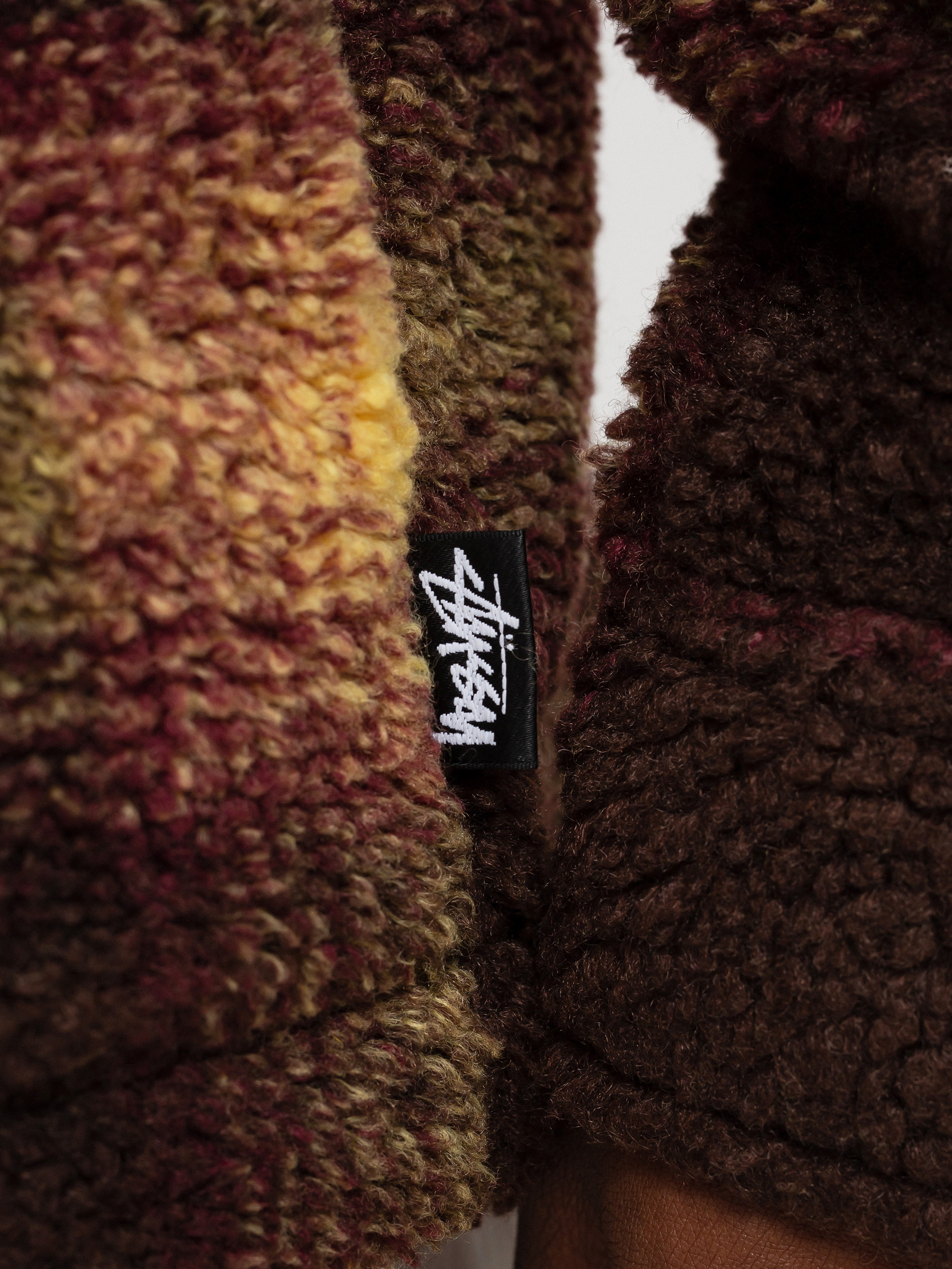 Kurtka Stussy Shadow Plaid Sherpa (brown)