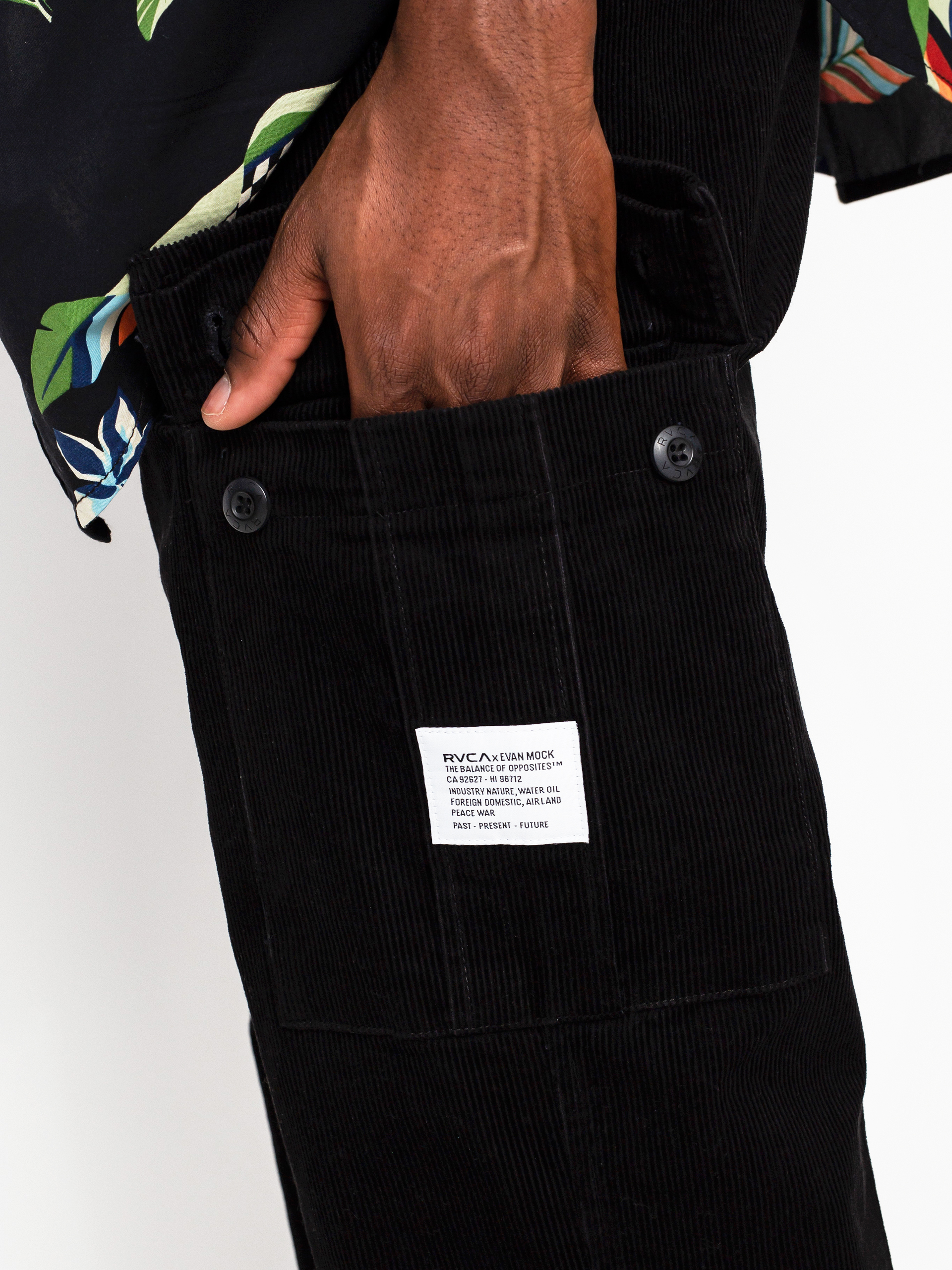 Spodnie RVCA Evan Mock Cord Utili (pirate black)