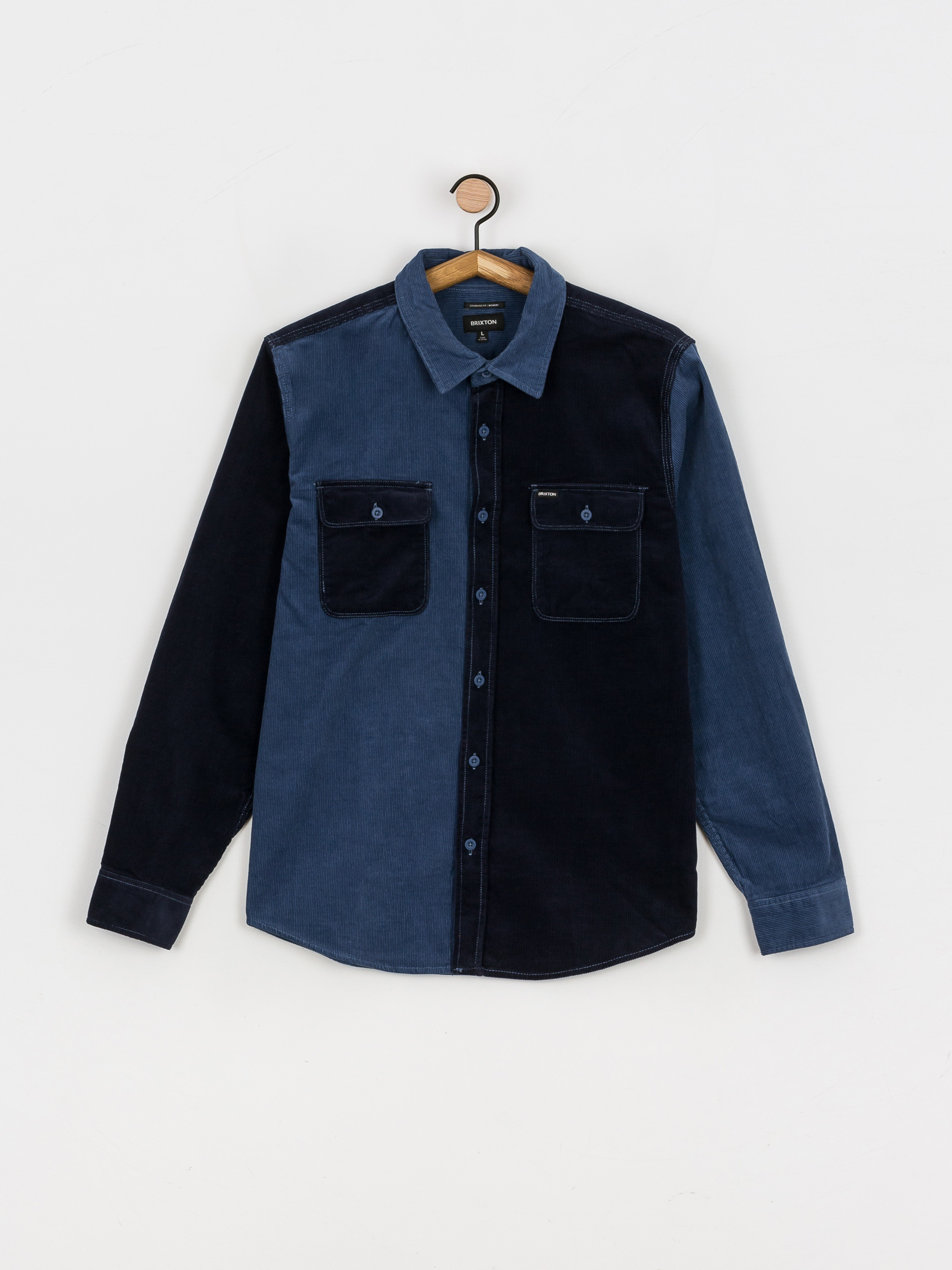 Koszula Brixton Bowery Corduroy Flannel Ls (joe blue/navy)