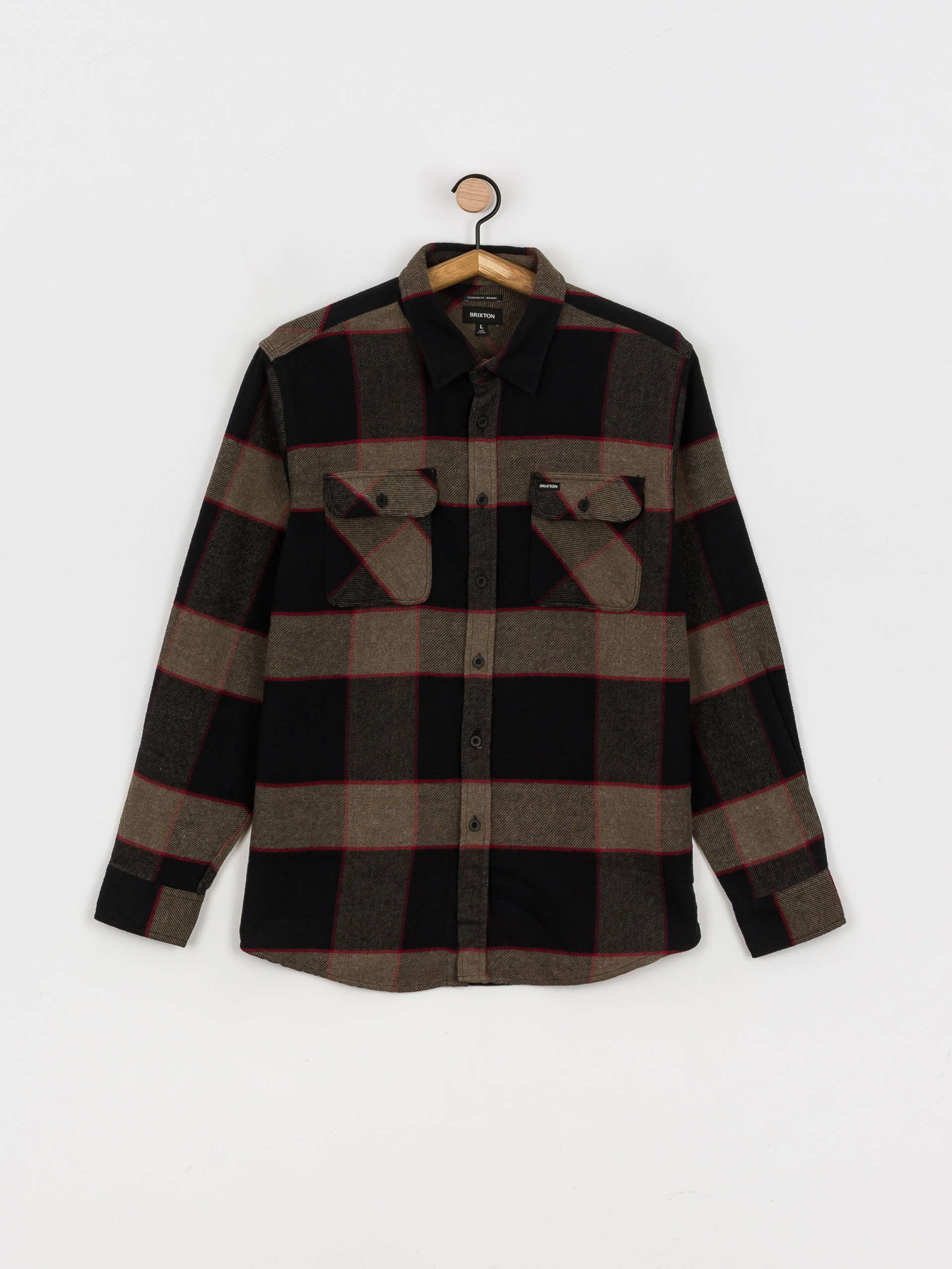 Koszula Brixton Bowery Flannel Ls (heather grey/charcoal)