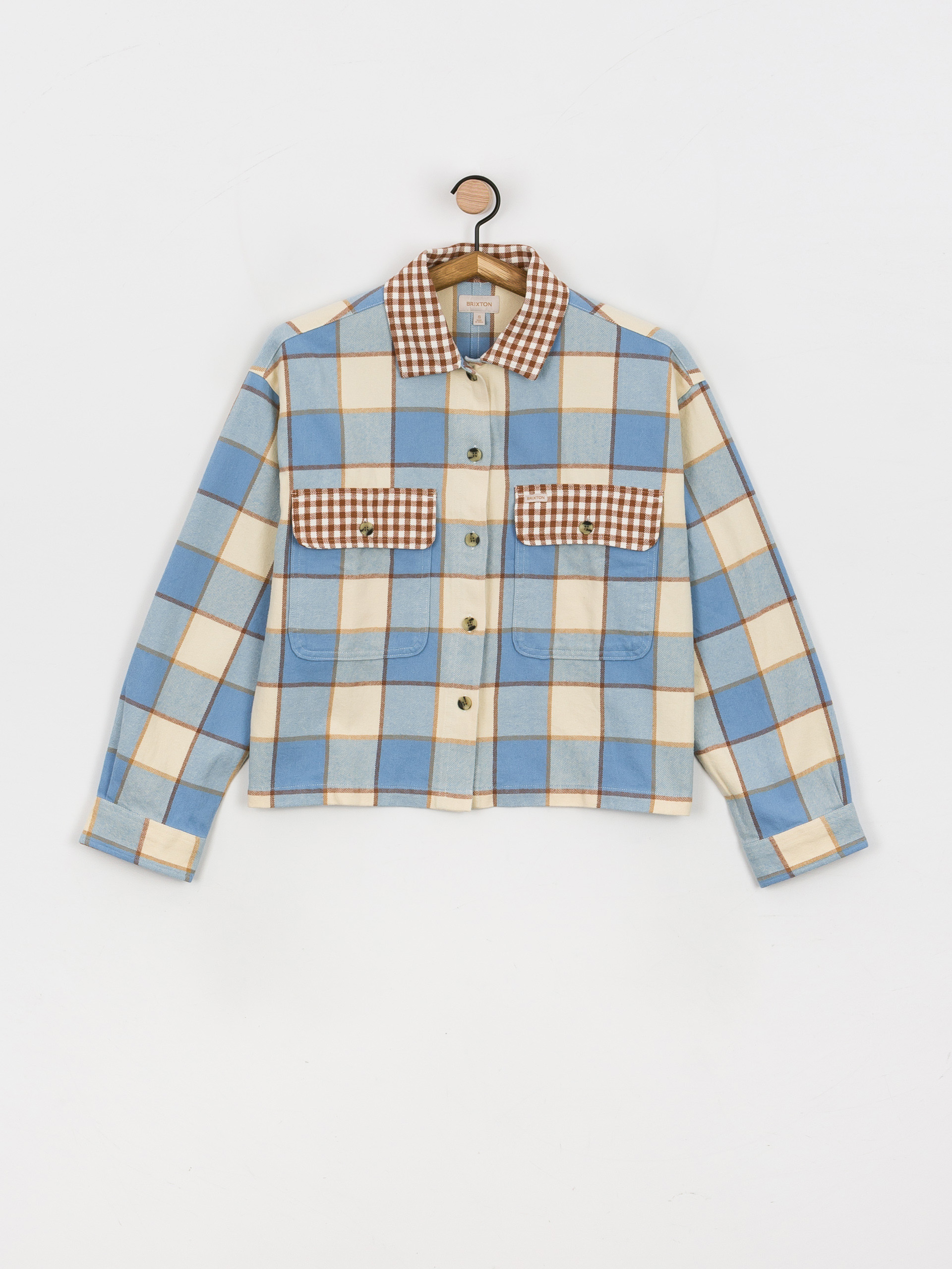Koszula Brixton Bowery Flannel Ls Wmn (casa blanca blue/ dove)