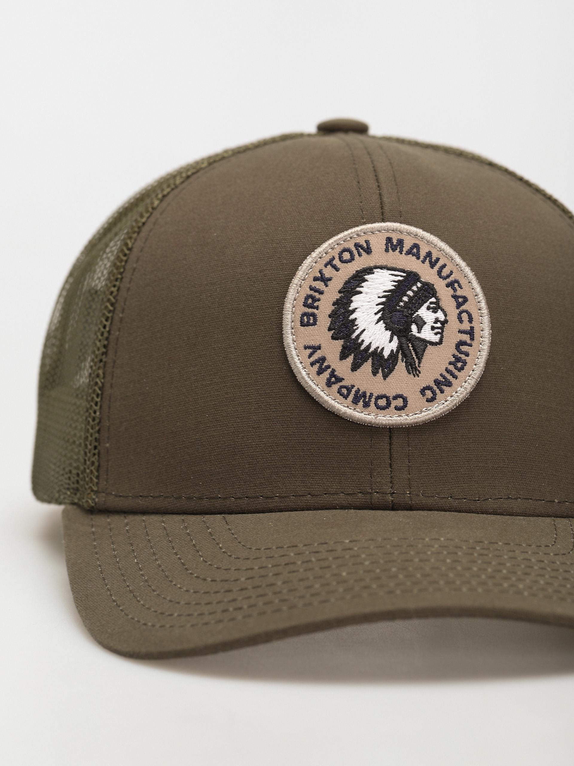 Czapka z daszkiem Brixton Rival Stamp X Mp Mesh Cap (military olive/military olive)