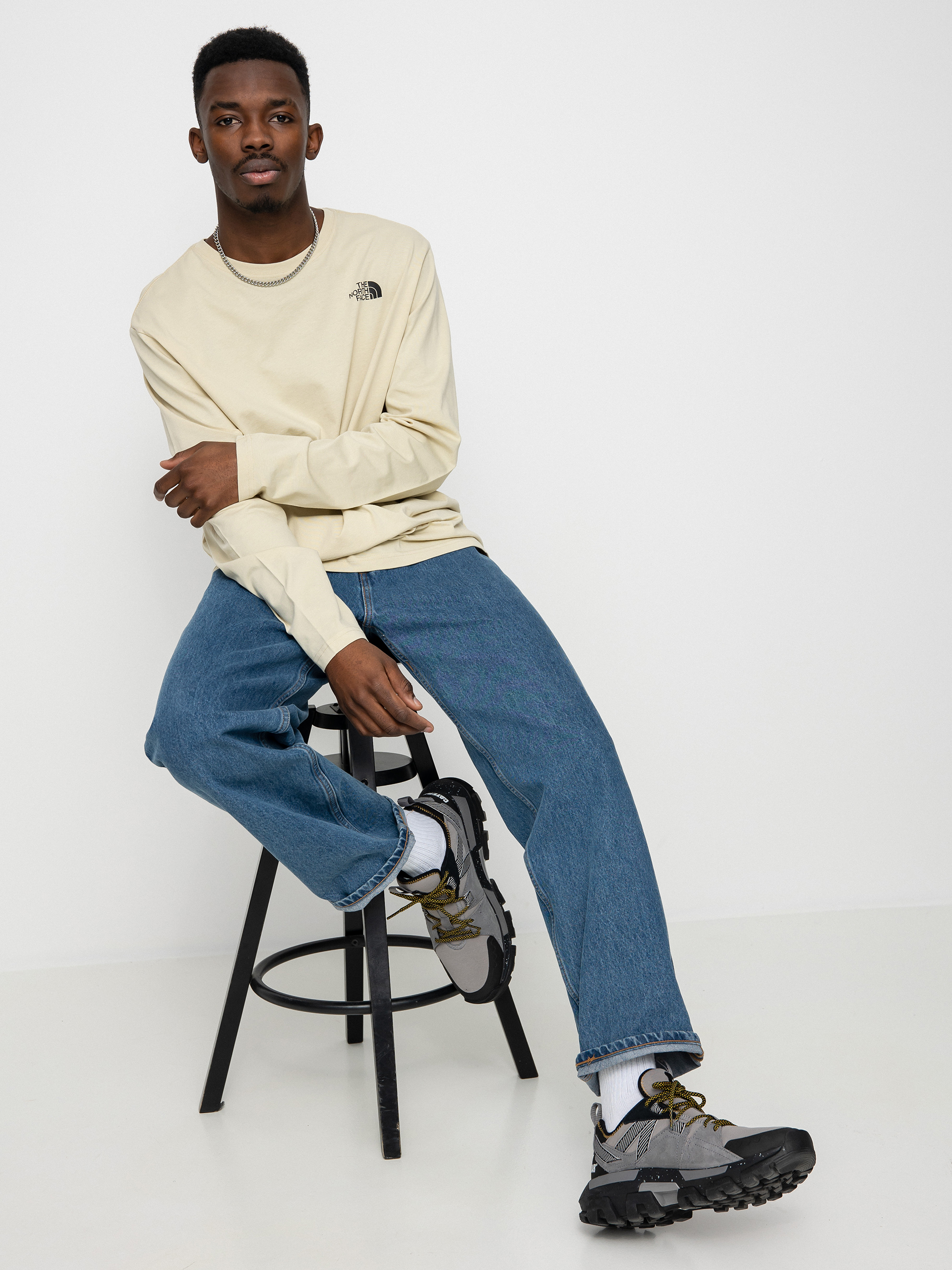 Longsleeve The North Face Red Box (gravel)