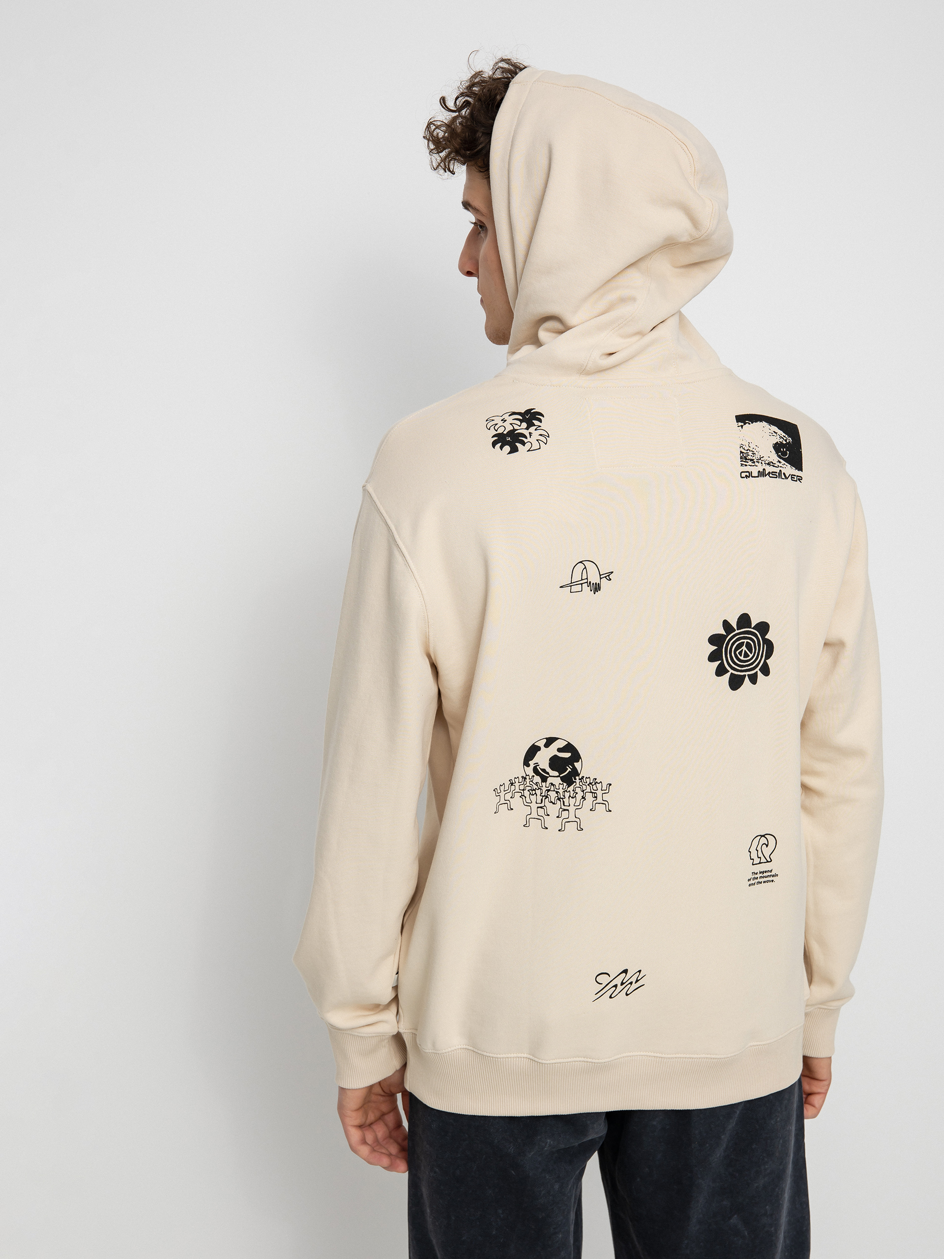Bluza z kapturem Quiksilver Surf Legends HD (antique white)