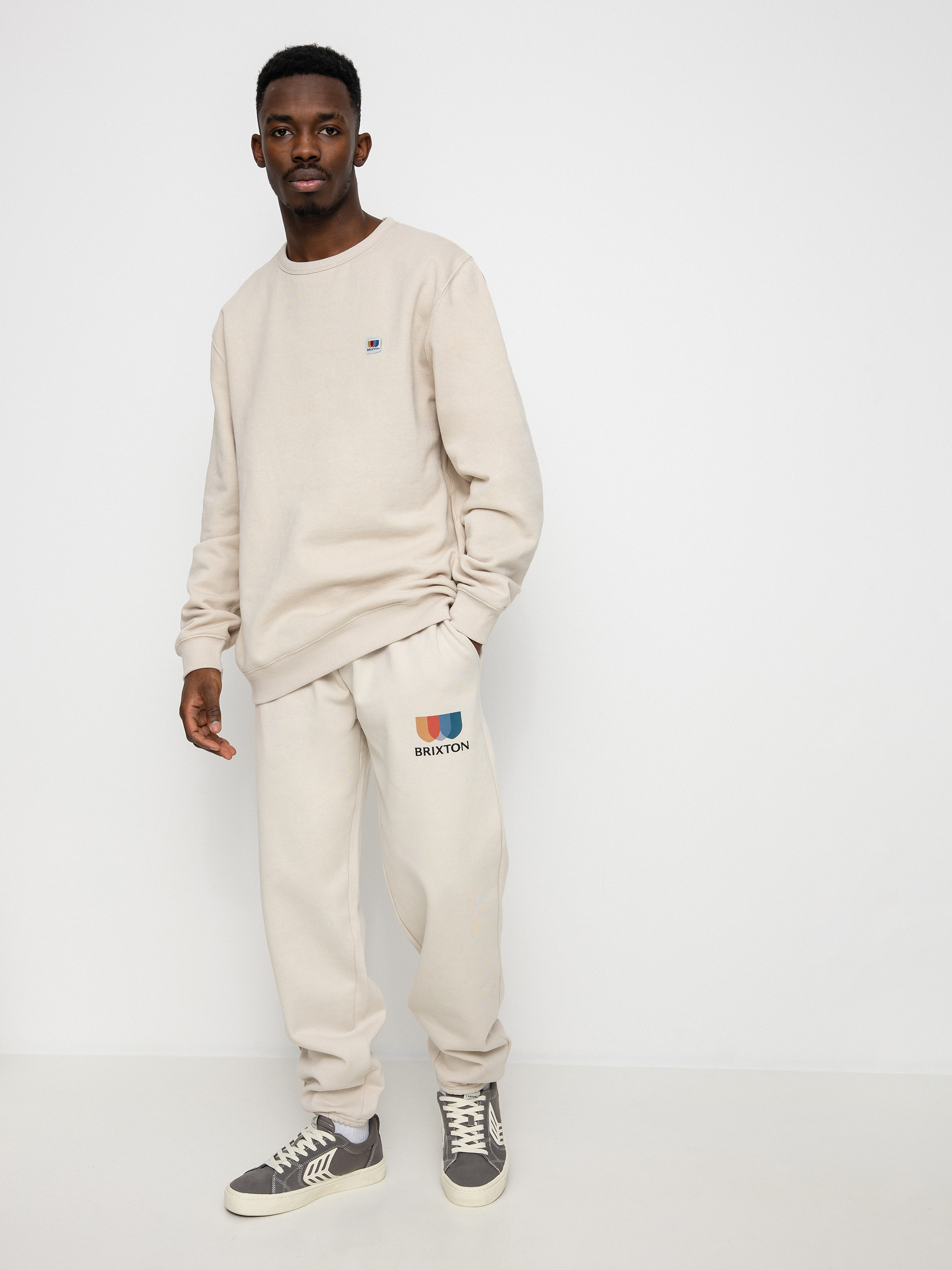 Spodnie Brixton Alton II Fleece Jogger (beige)