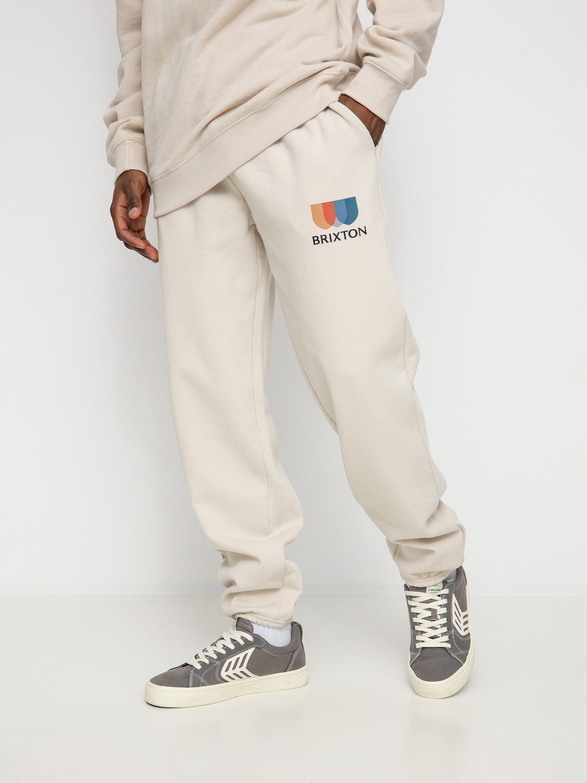 Spodnie Brixton Alton II Fleece Jogger (beige)