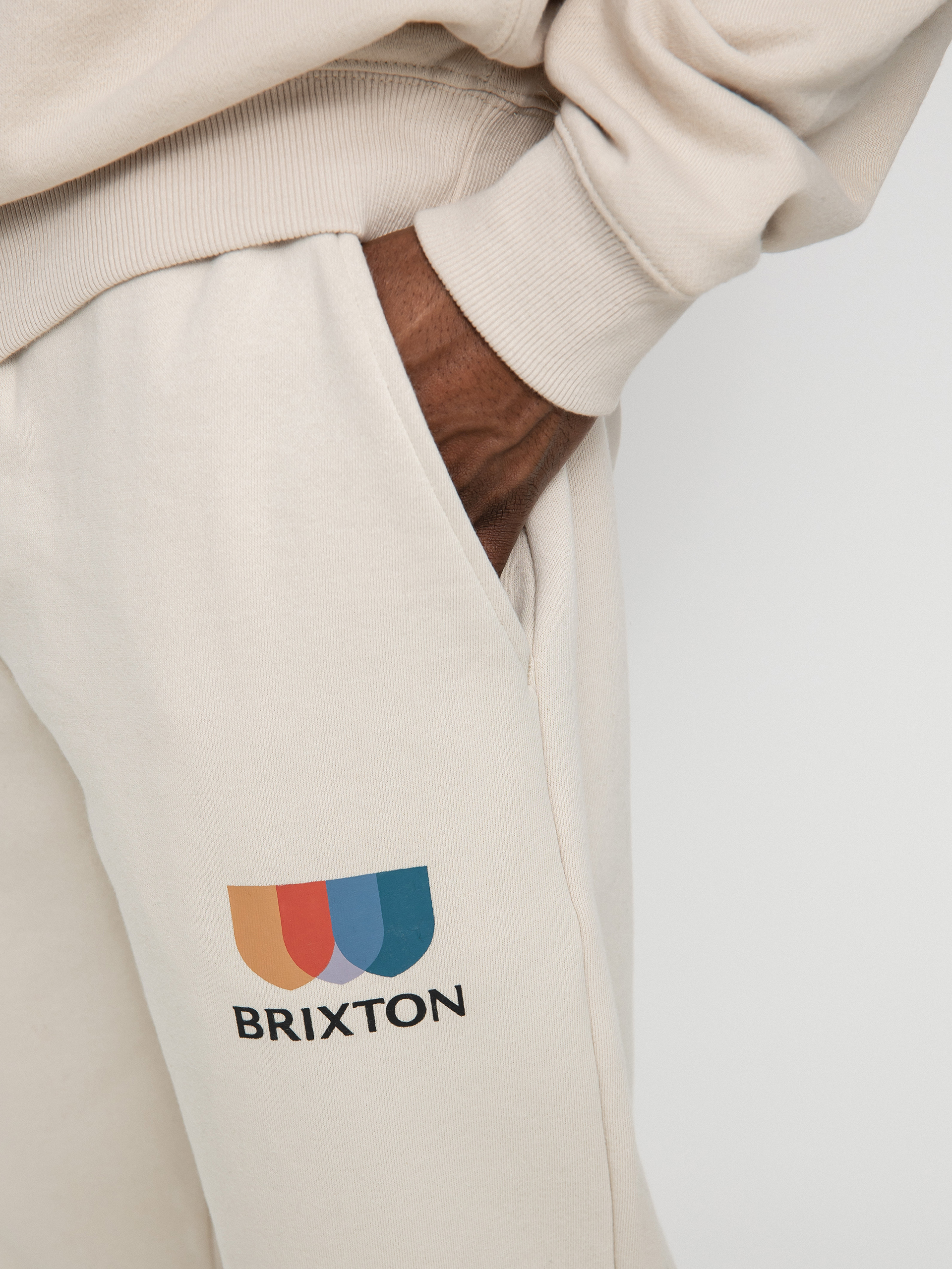 Spodnie Brixton Alton II Fleece Jogger (beige)