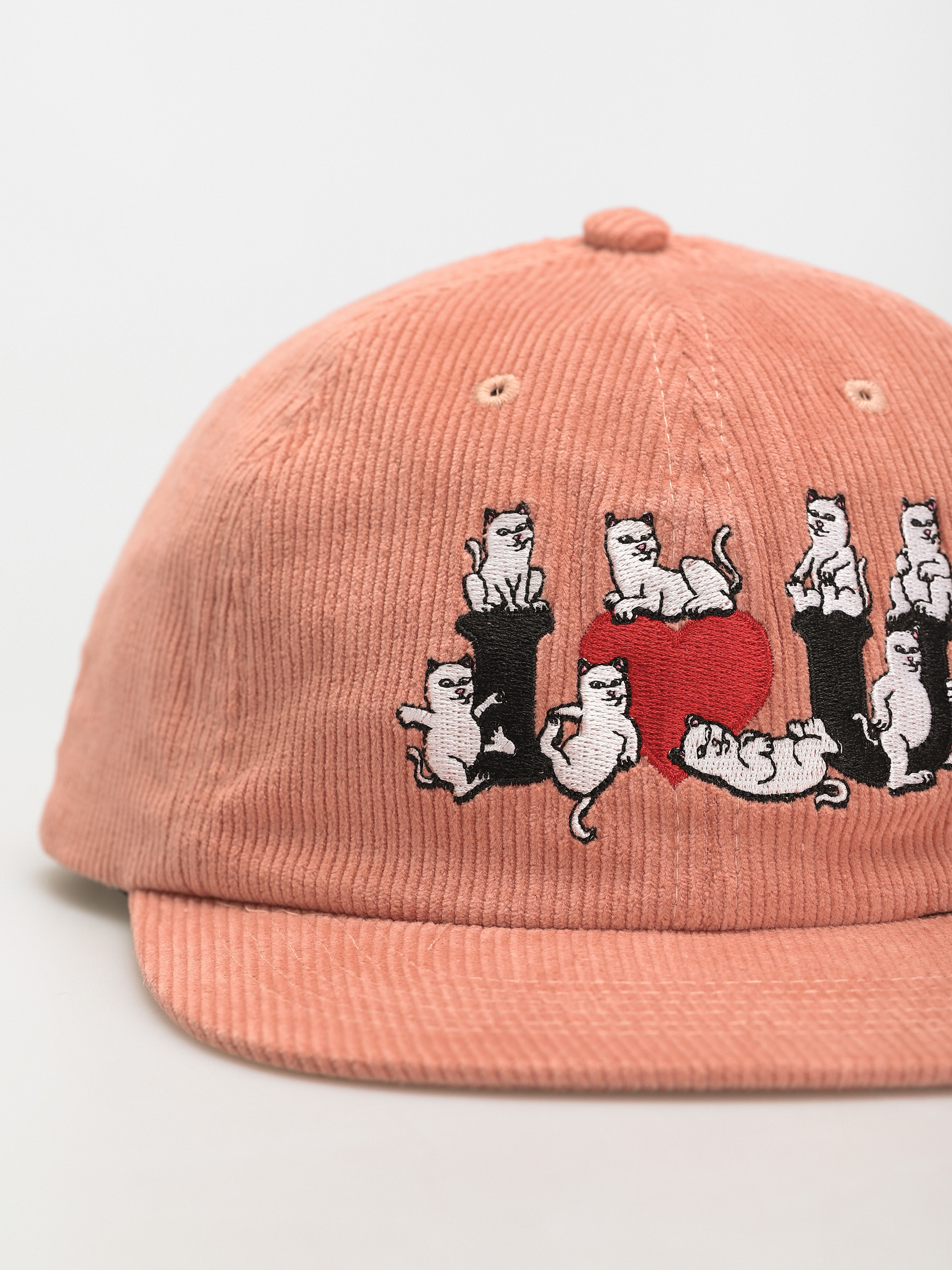 Czapka z daszkiem RipNDip I <3 U Corduroy (terracotta)