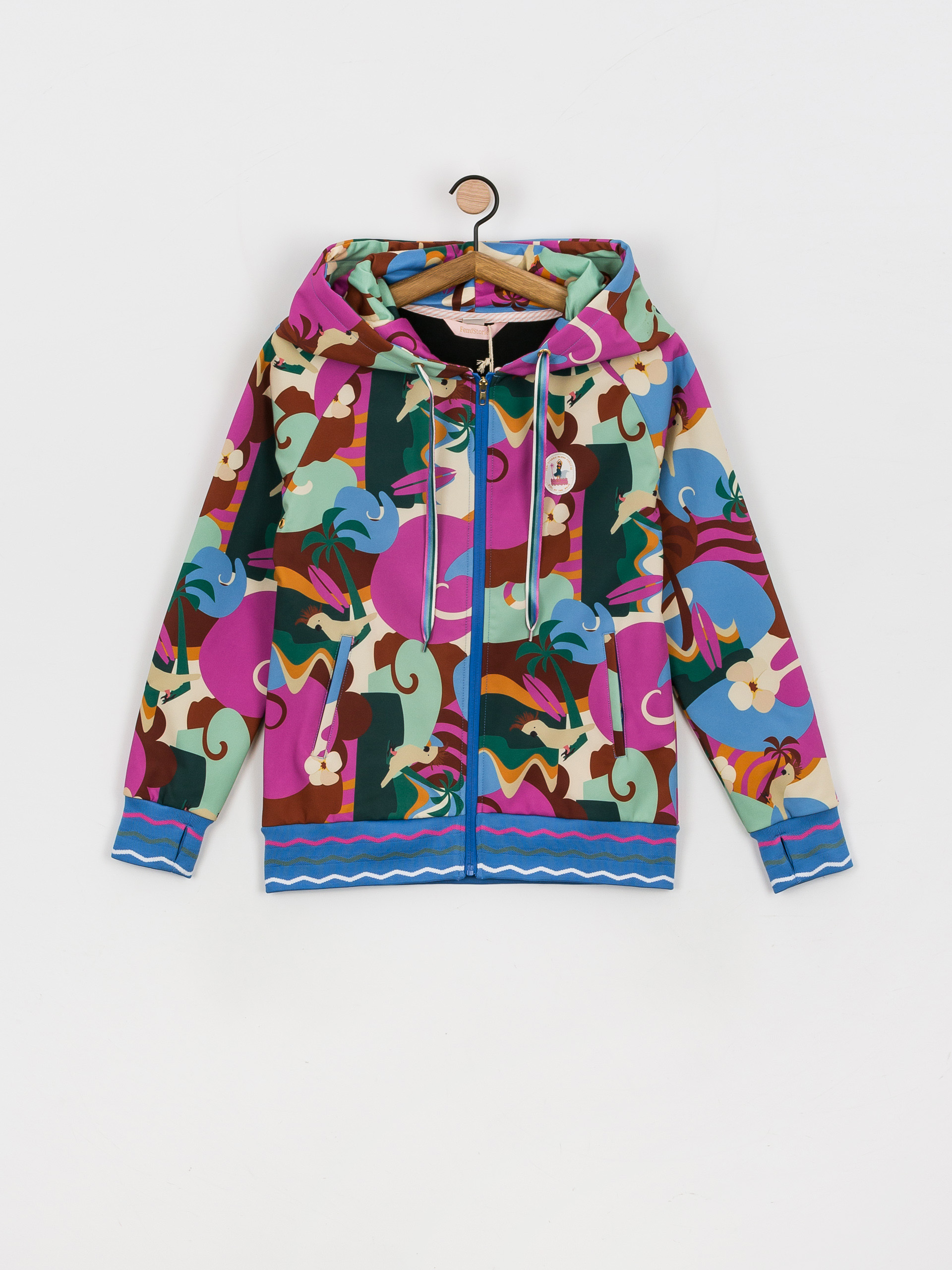 Bluza z kapturem Femi Stories Wave ZHD Wmn (apr)