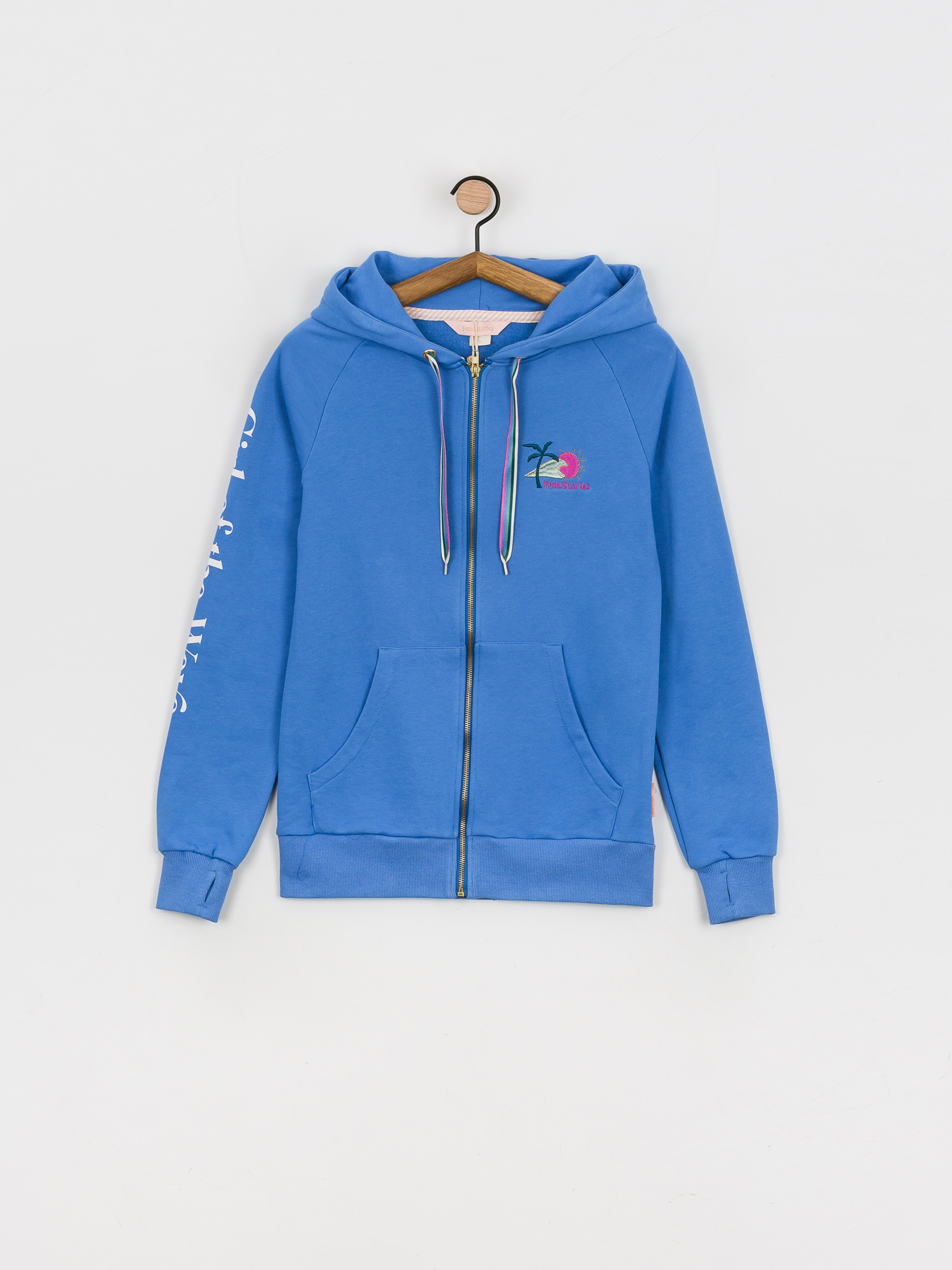 Bluza z kapturem Femi Stories Bloom ZHD Wmn (blu)
