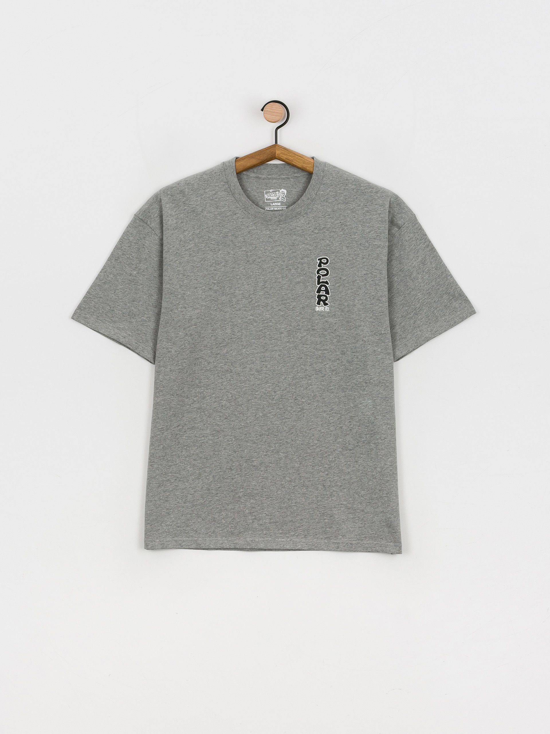 T-shirt Polar Skate Vertical Logo (heather grey)