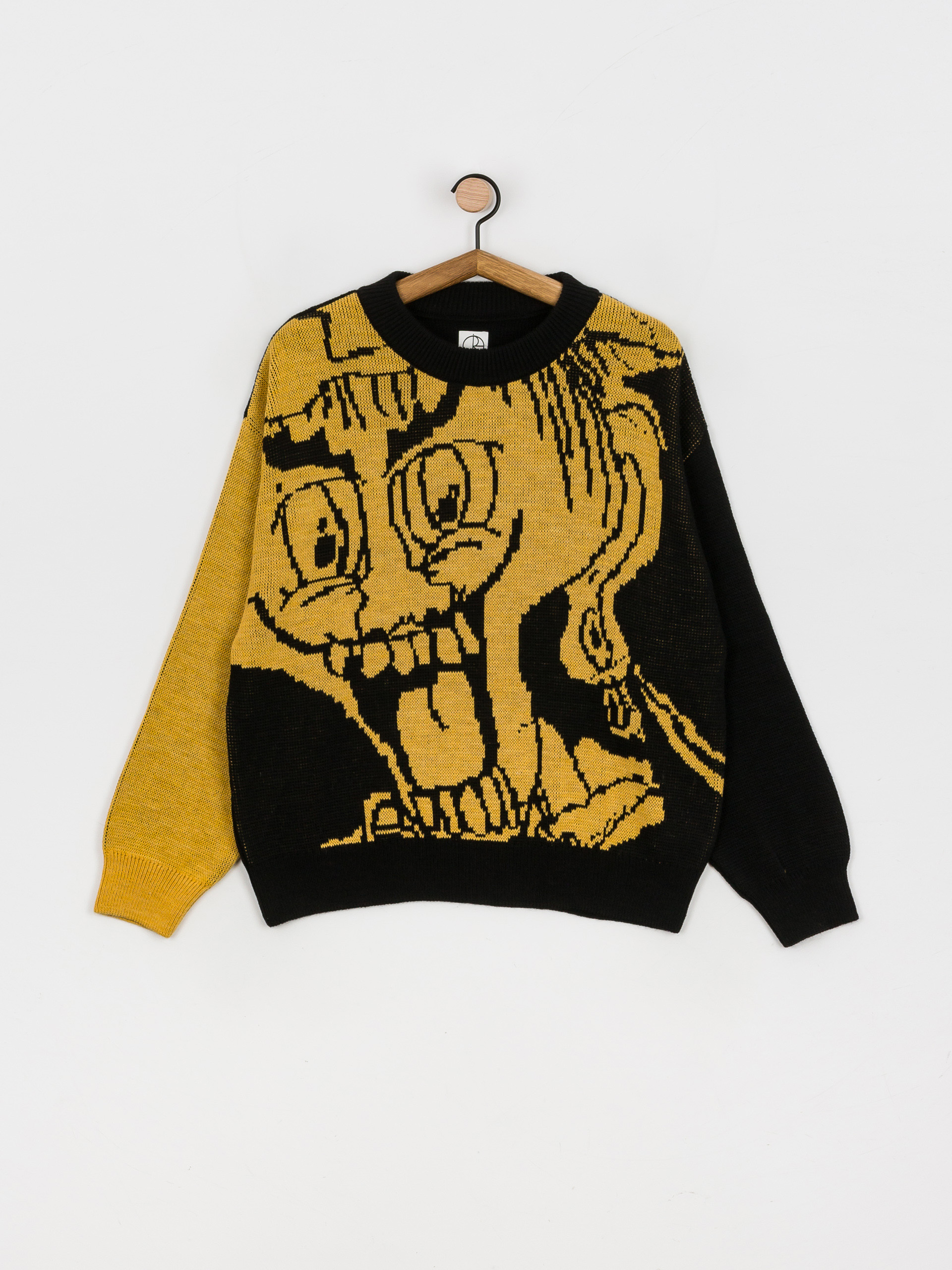 Sweter Polar Skate Emile Knit (black/yellow)