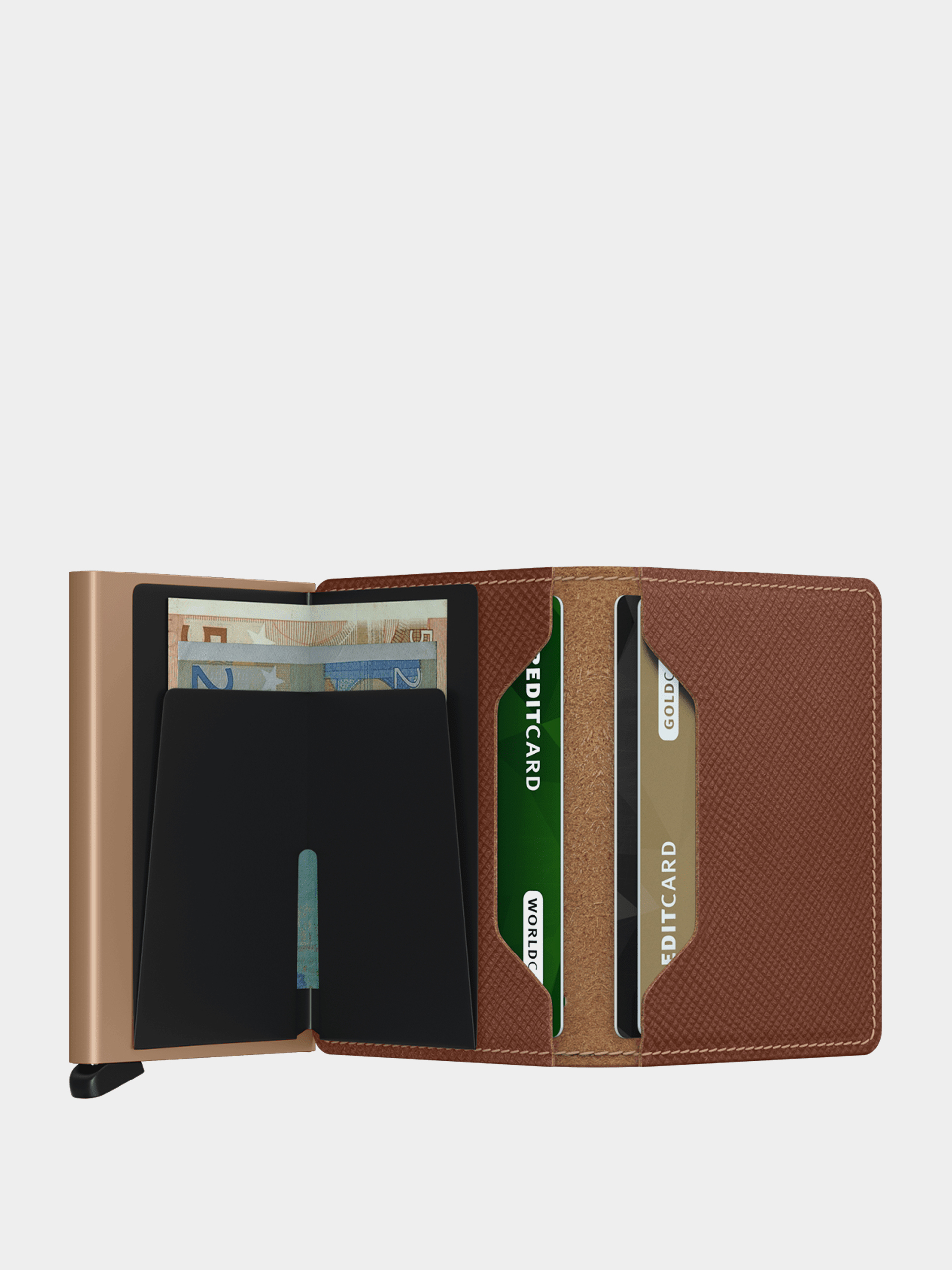 Portfel Secrid Slimwallet (saffiano caramel)