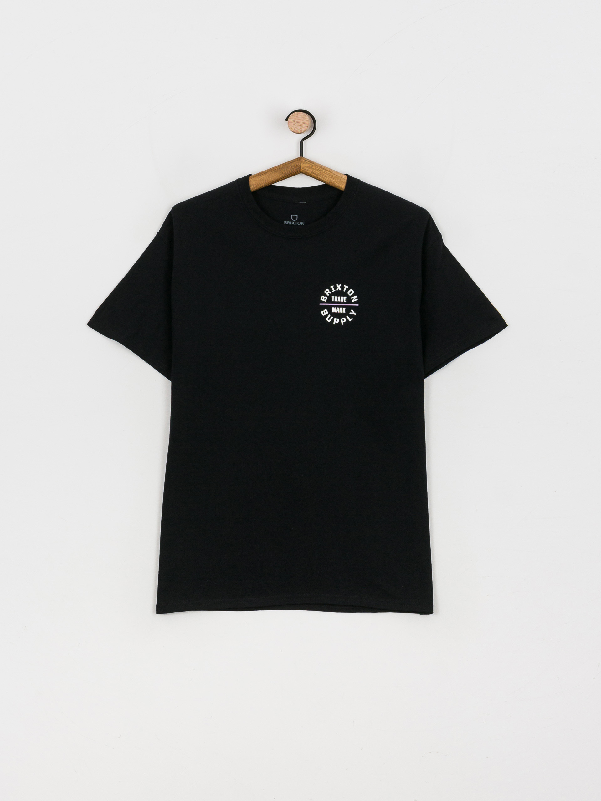 T-shirt Brixton Oath V (black/orchid)