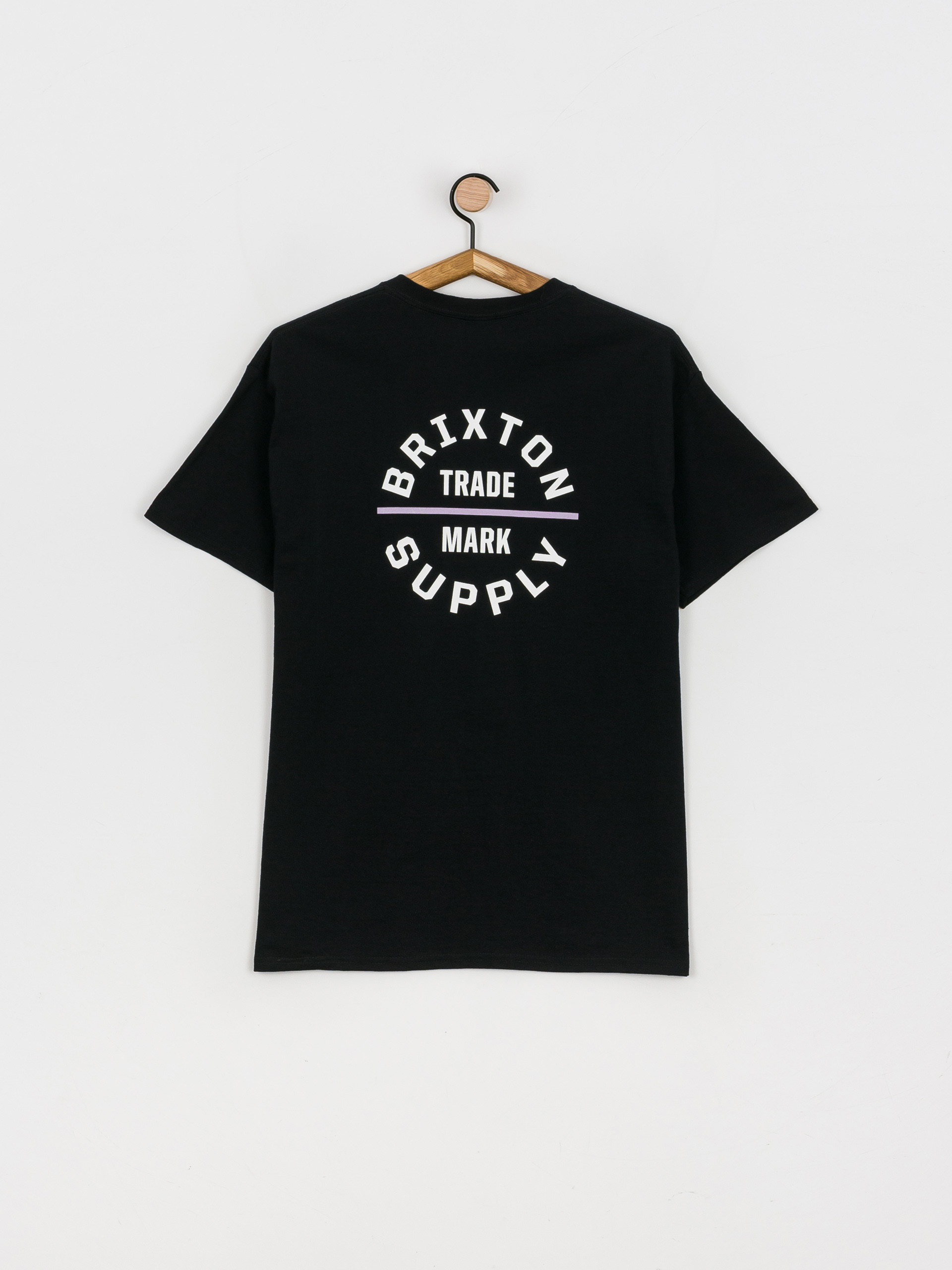 T-shirt Brixton Oath V (black/orchid)