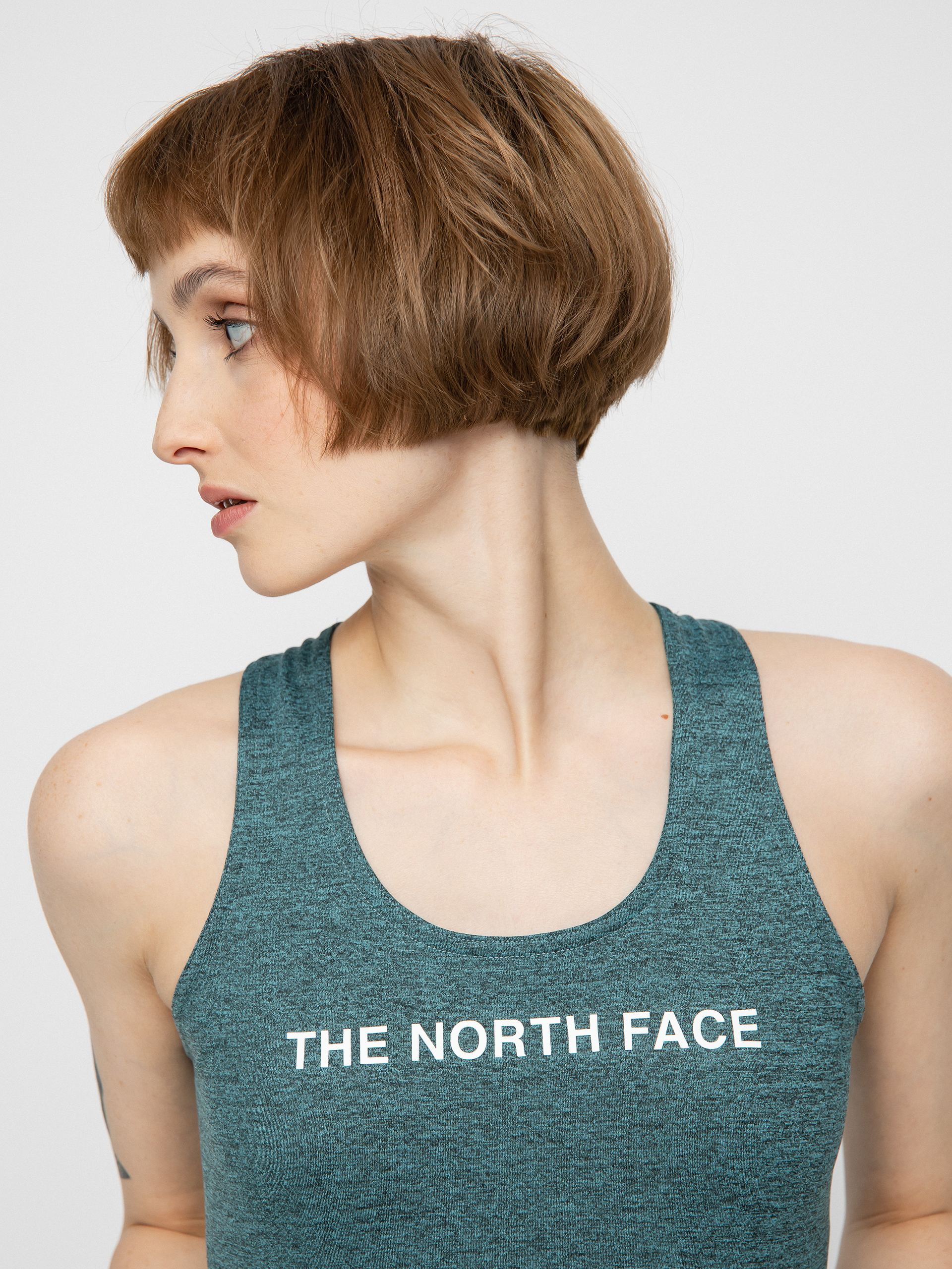 Koszulka The North Face Ma Tanklette Wmn (goblnblublkheather/tnfblk)