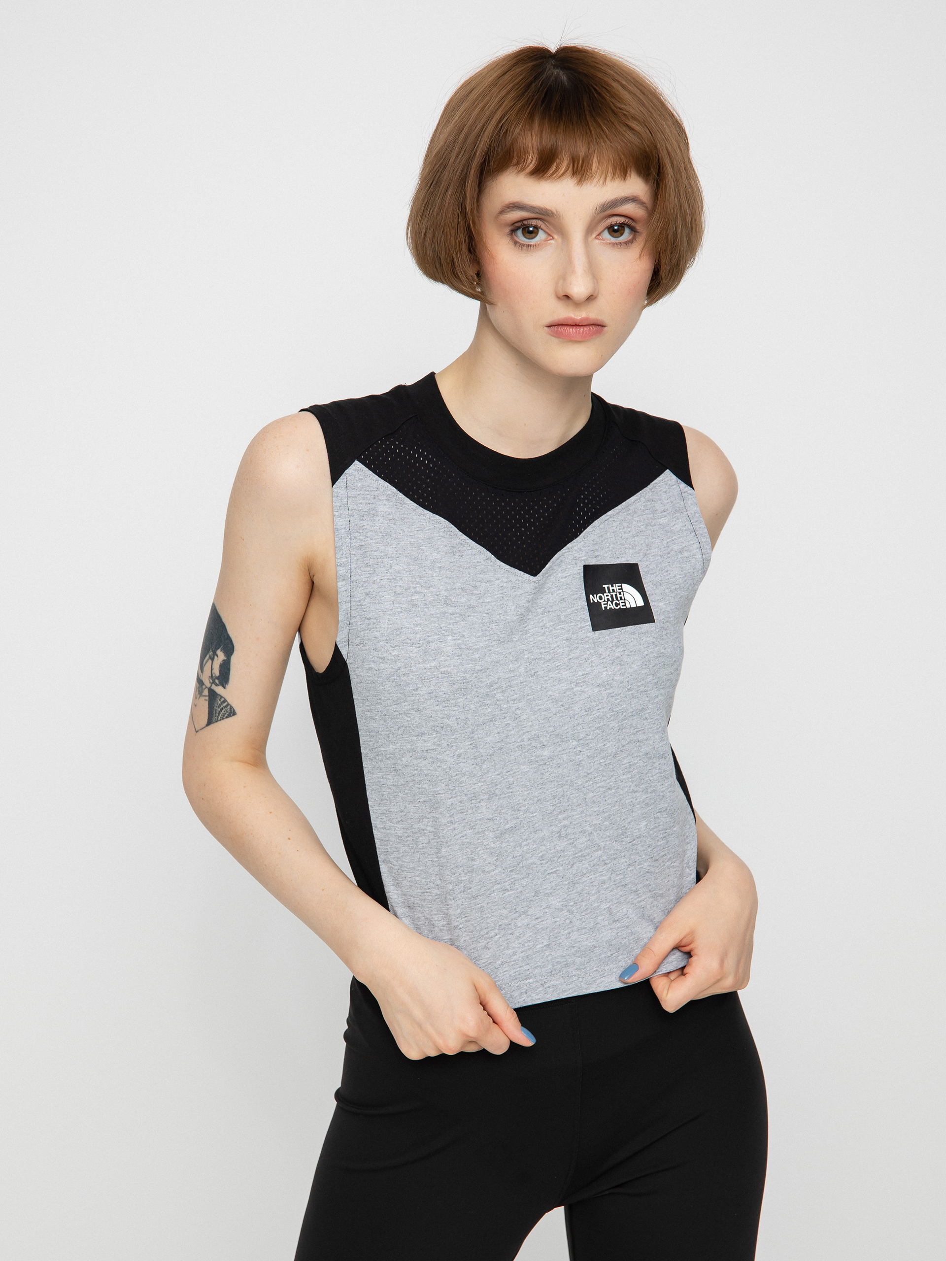 Koszulka The North Face Cropped Fitted Wmn (tnf light grey heather)