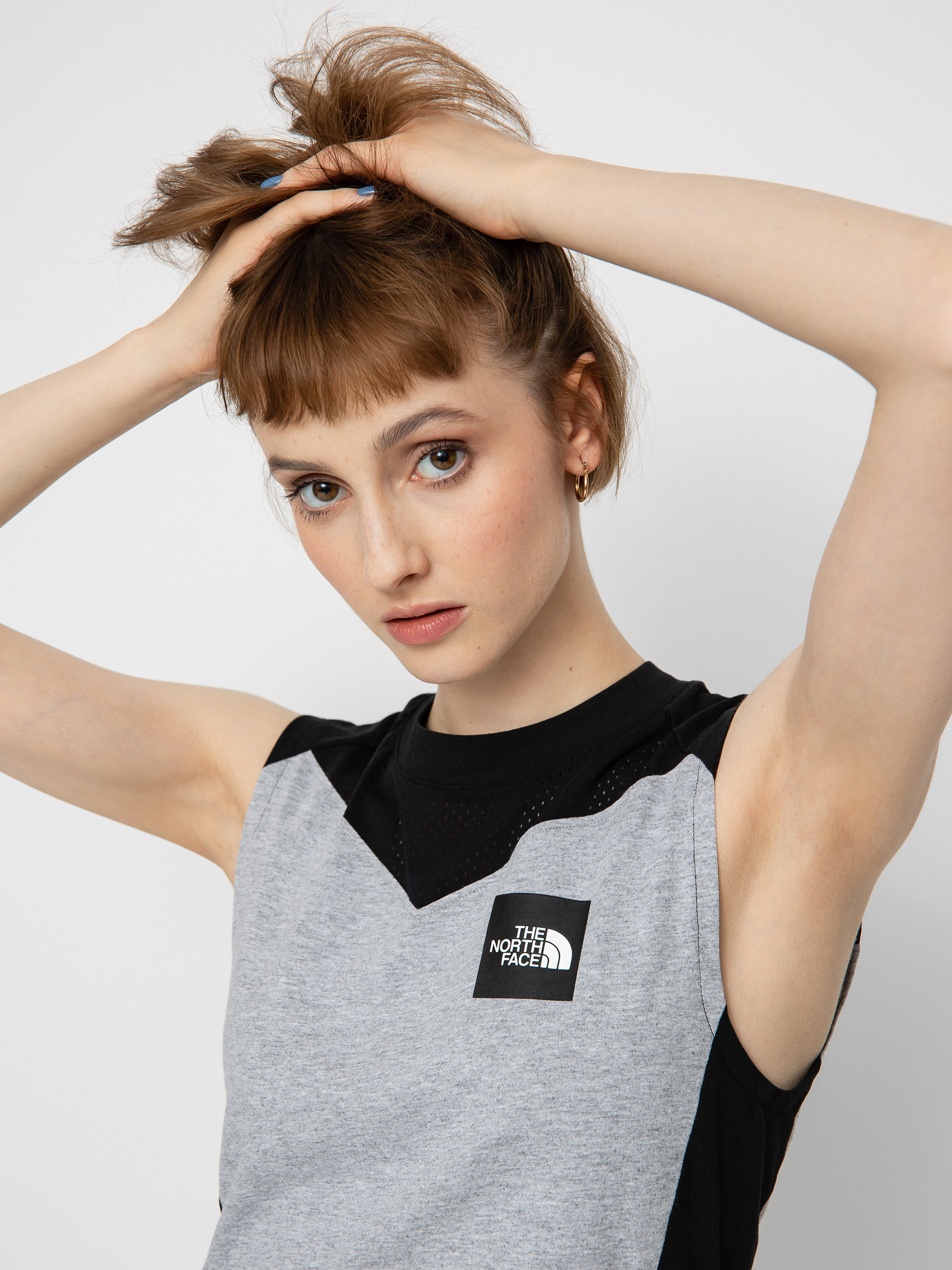 Koszulka The North Face Cropped Fitted Wmn (tnf light grey heather)