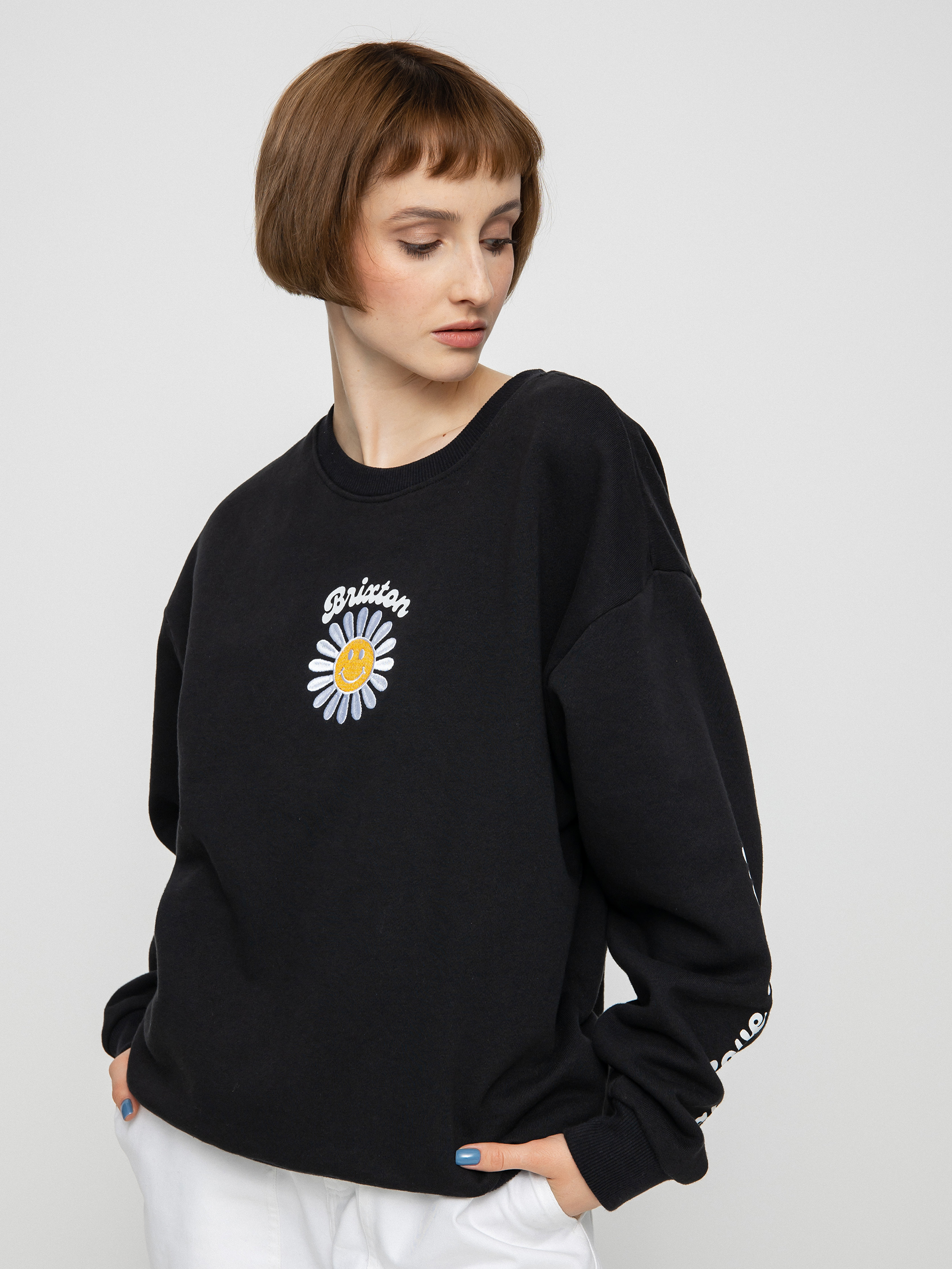 Bluza Brixton Love Not War Crew Wmn (black)