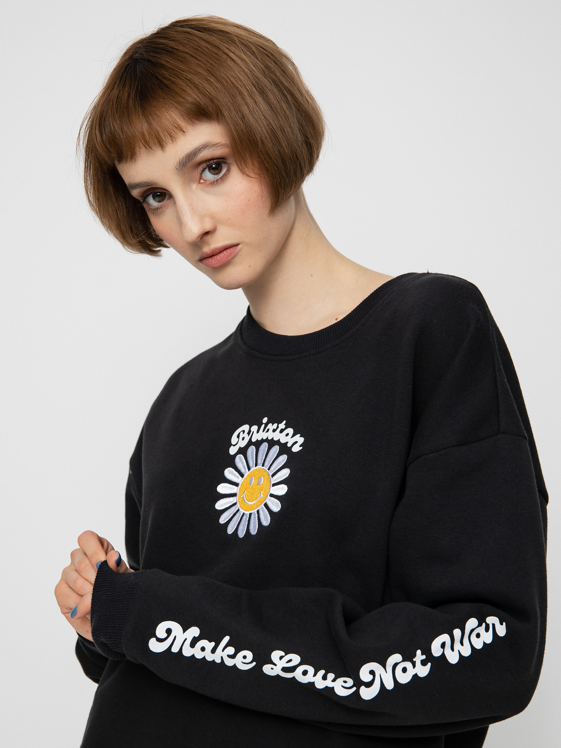 Bluza Brixton Love Not War Crew Wmn (black)