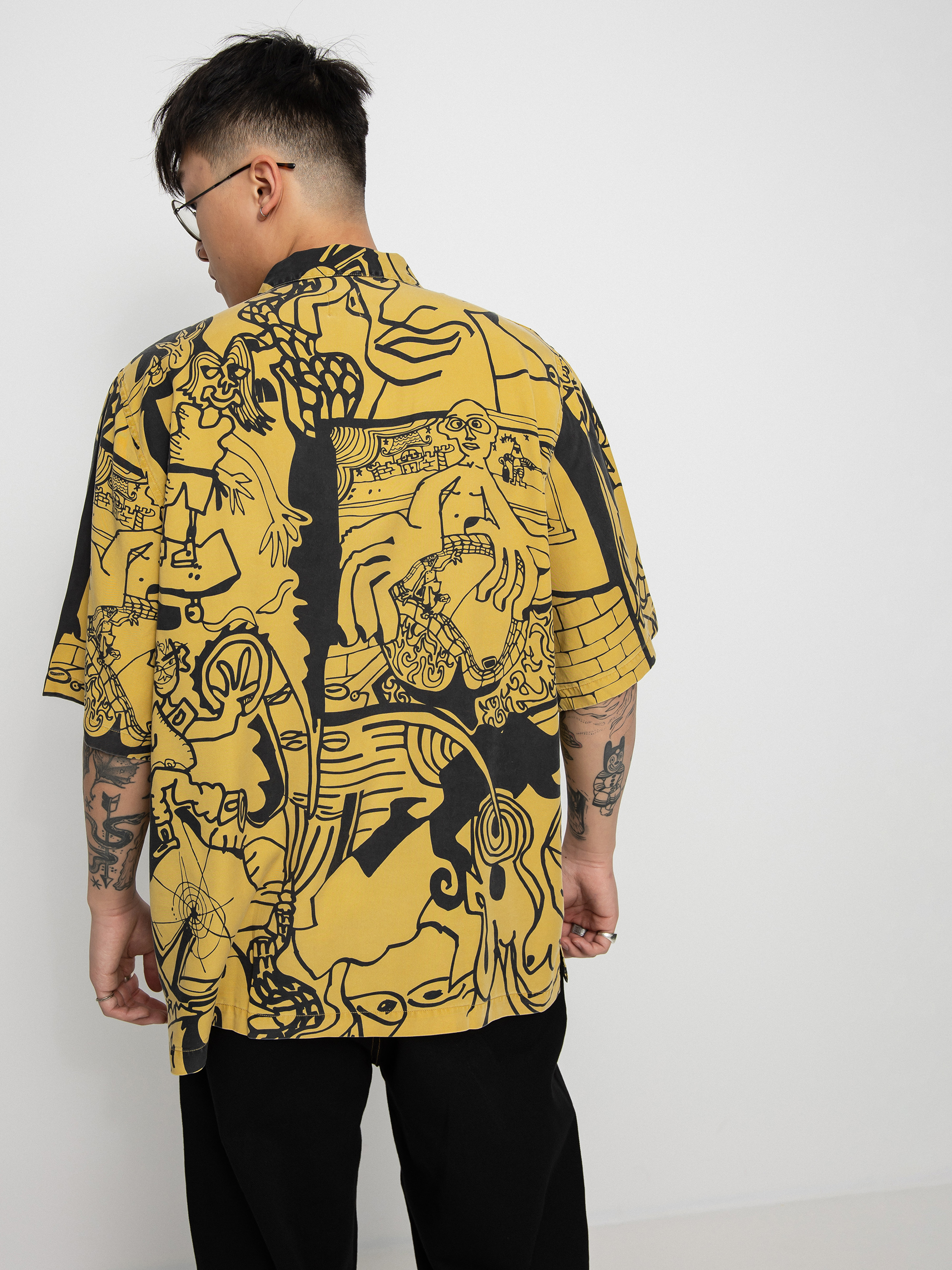 Koszula Polar Skate Emile Art (yellow/black)