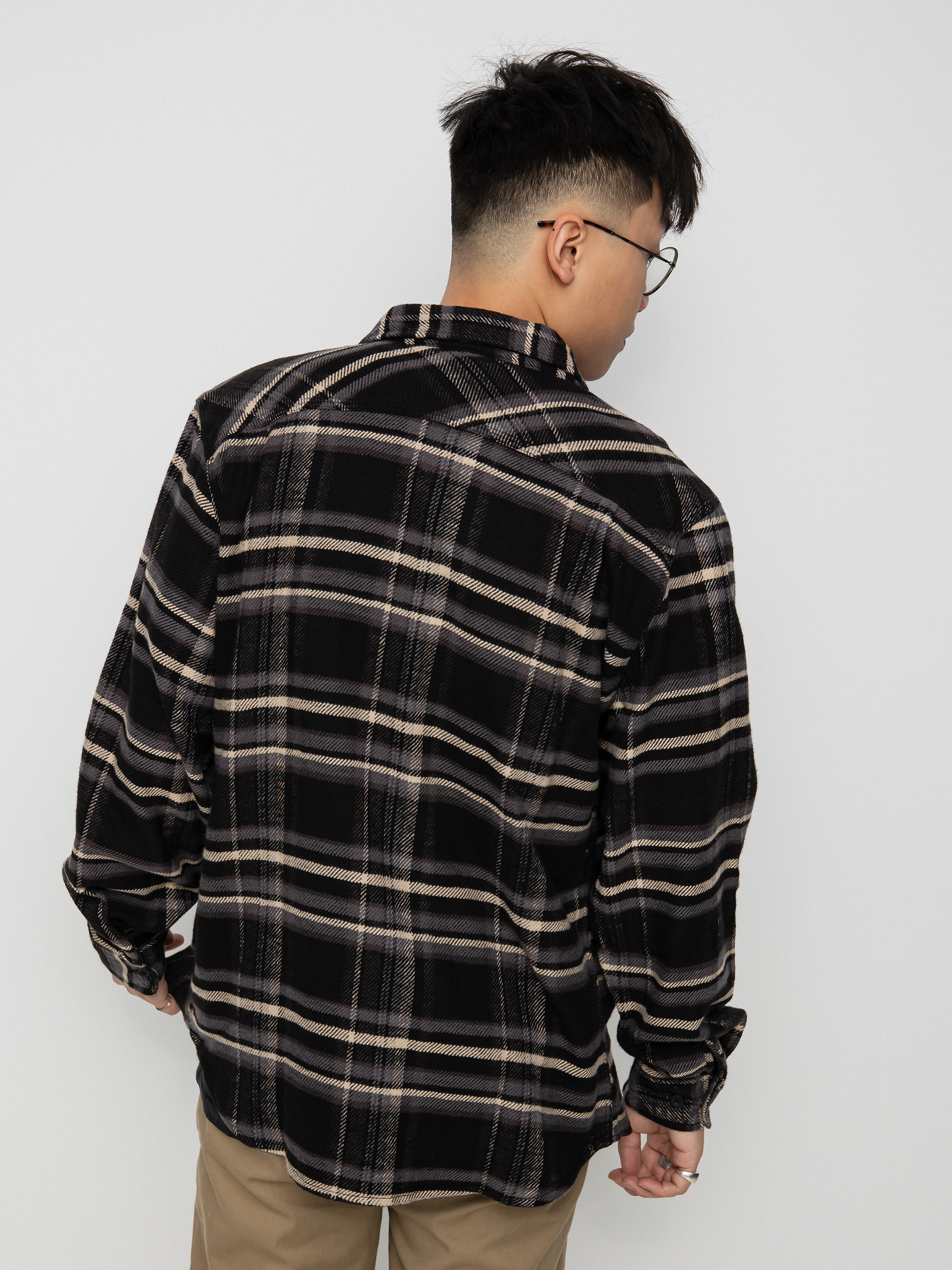 Koszula Brixton Bowery Stretch Flannel Ls (black/charcoal ii)