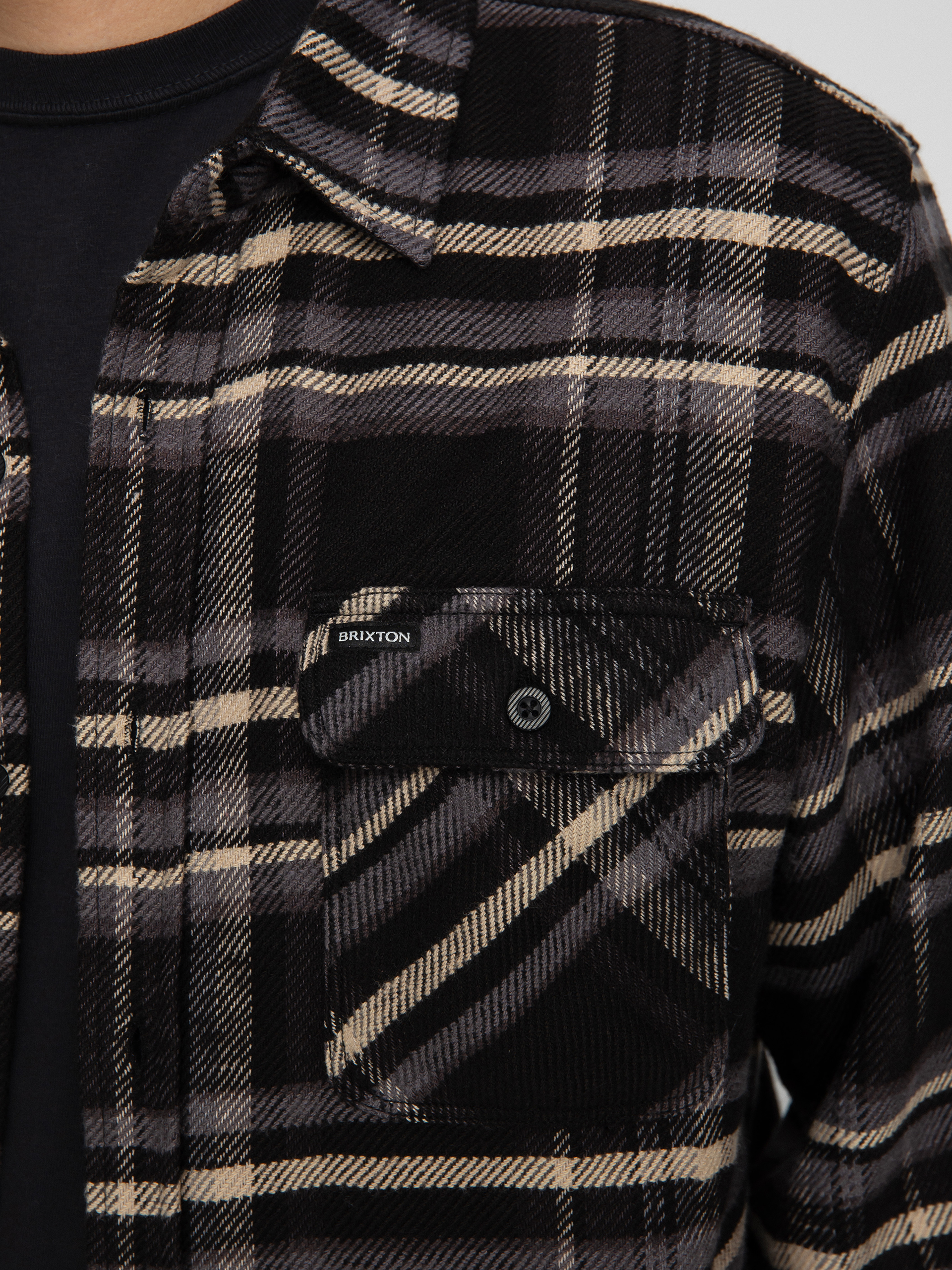 Koszula Brixton Bowery Stretch Flannel Ls (black/charcoal ii)
