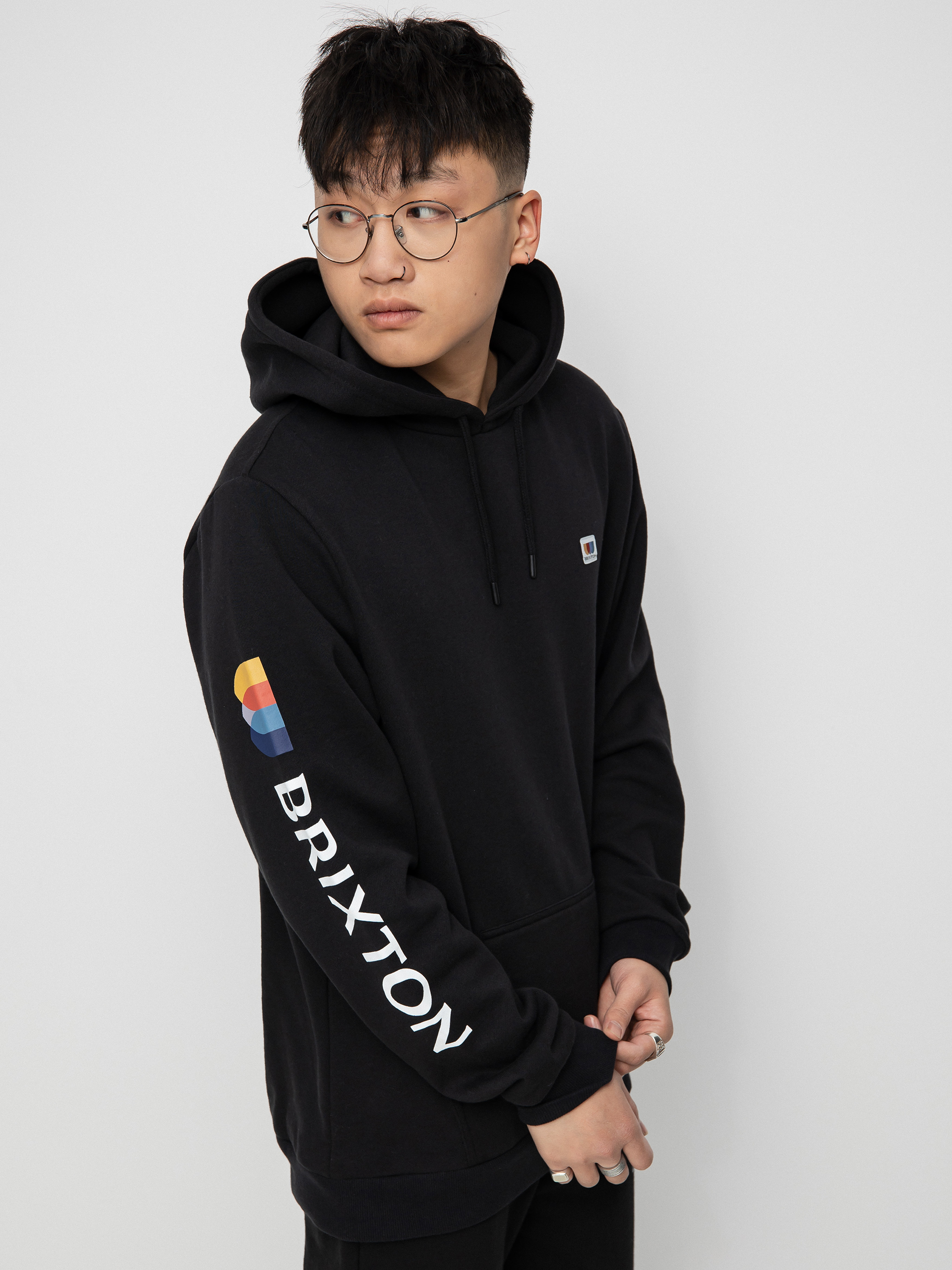 Bluza z kapturem Brixton Alton HD (black)