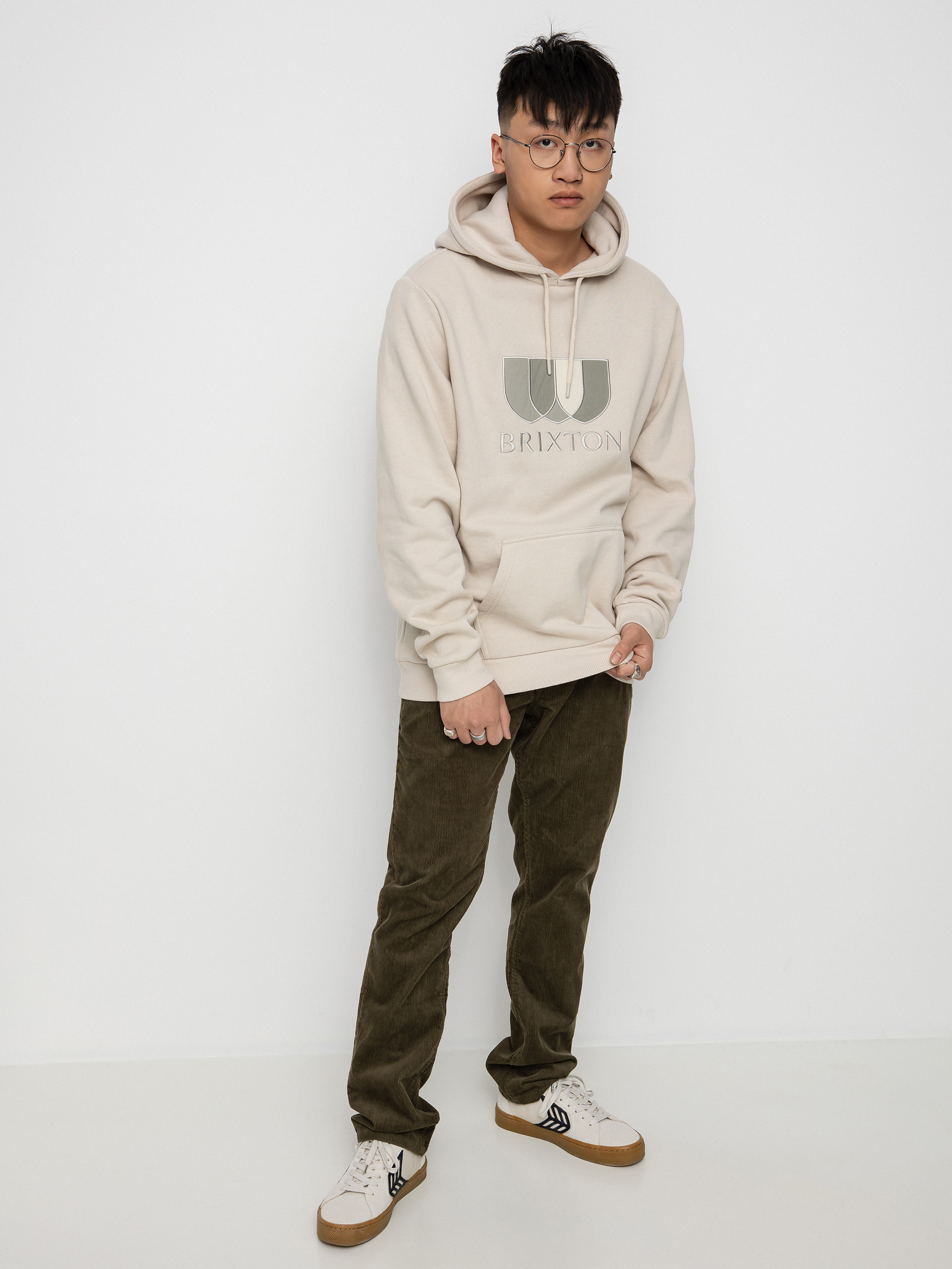 Bluza z kapturem Brixton Alton II HD (beige)