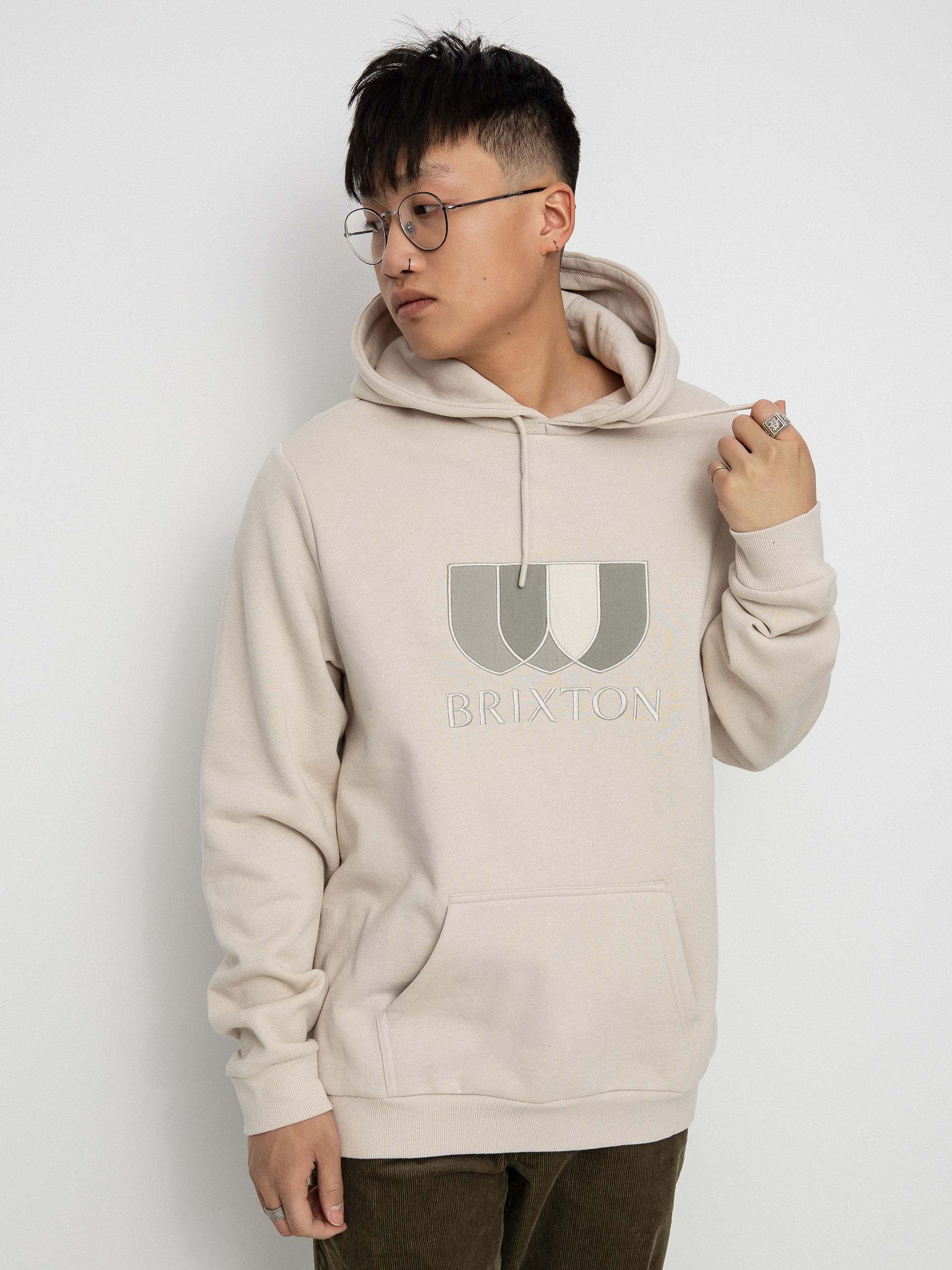 Bluza z kapturem Brixton Alton II HD (beige)