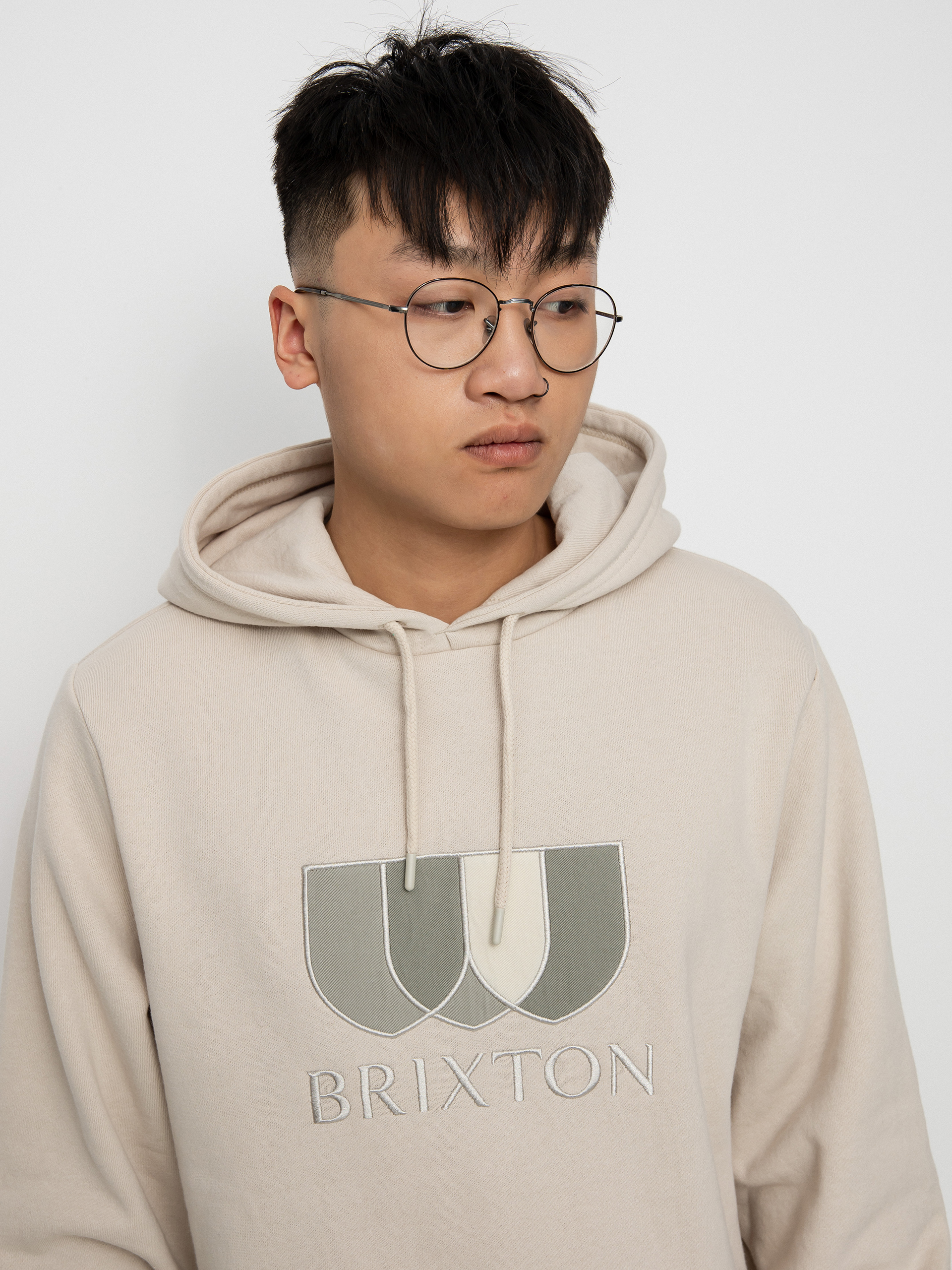 Bluza z kapturem Brixton Alton II HD (beige)