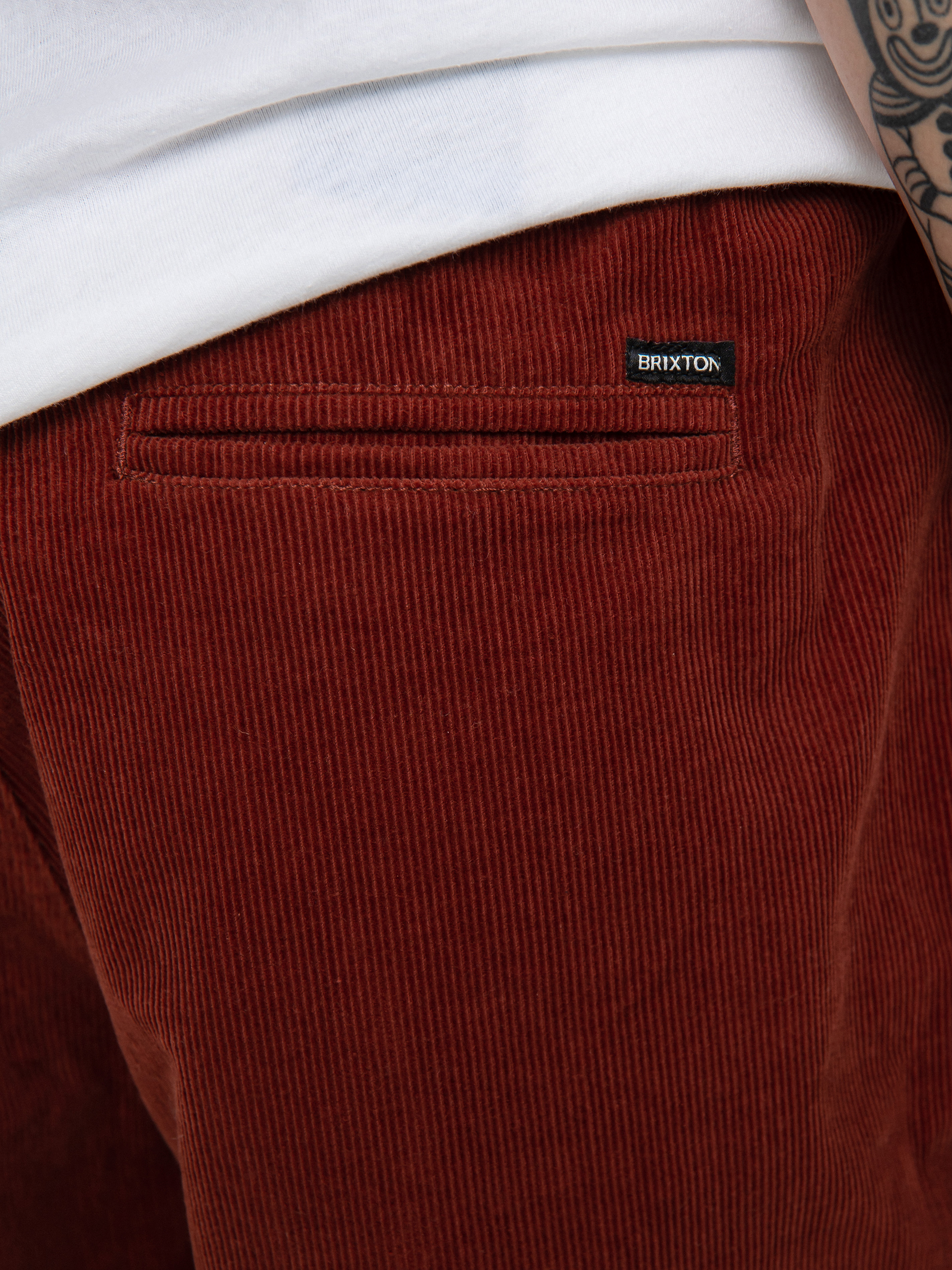 Szorty Brixton Madrid II (dark brick cord)